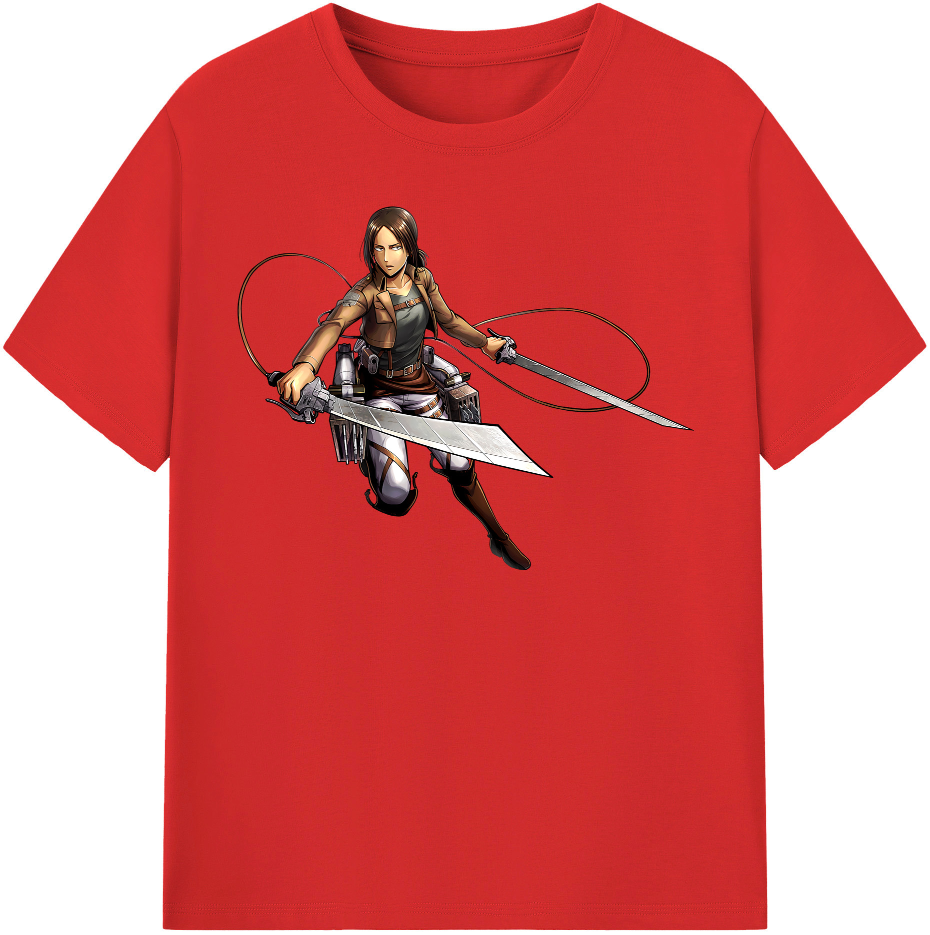 （画像用） 進撃の巨人 Attack on Titan レディースカジュアルプリントTシャツ（綿100％）