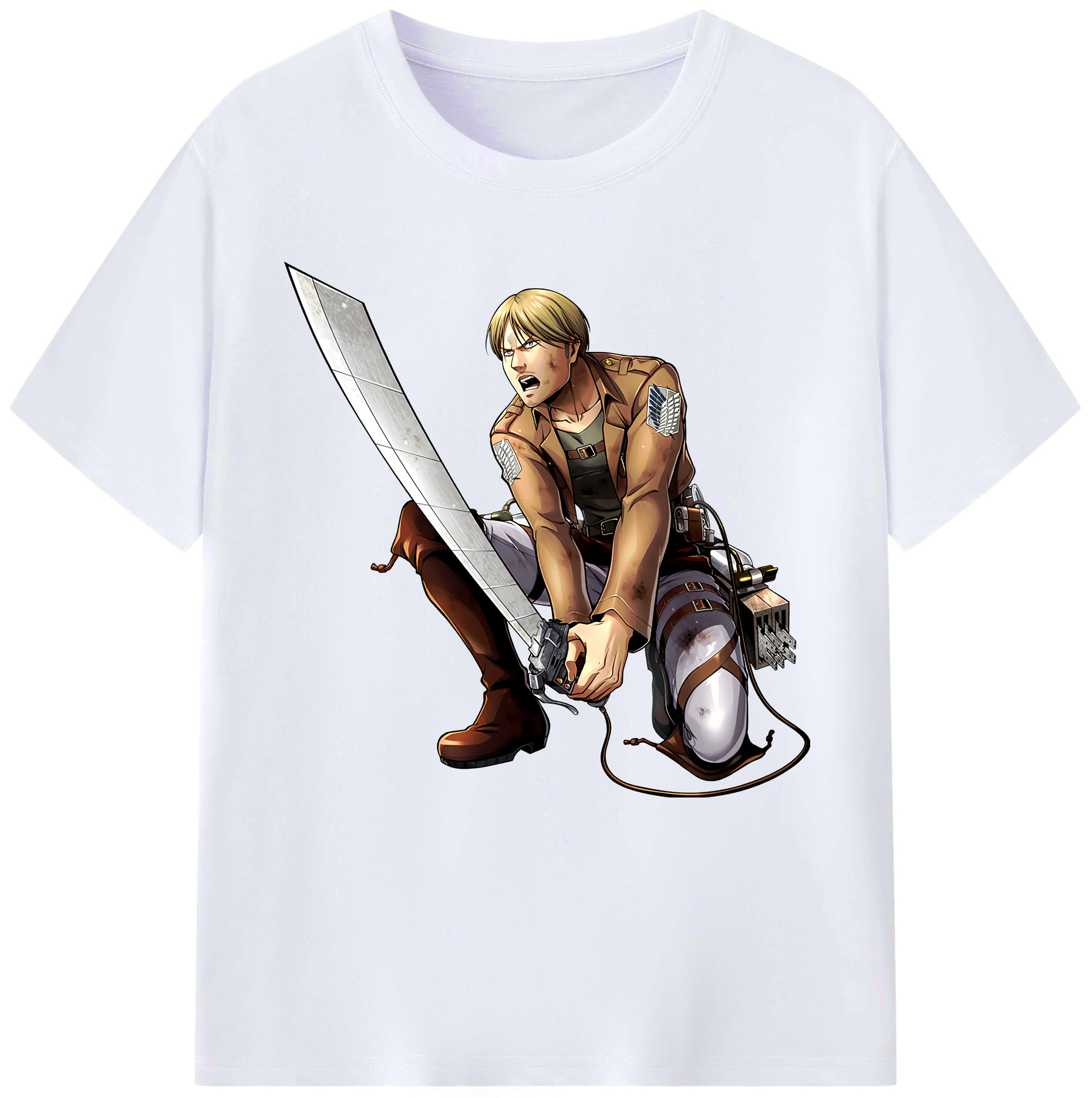 （画像用） 進撃の巨人 ミケ·ザカリアス Attack on Titan Mike Zakarius レディースカジュアルプリントTシャツ（綿100％）