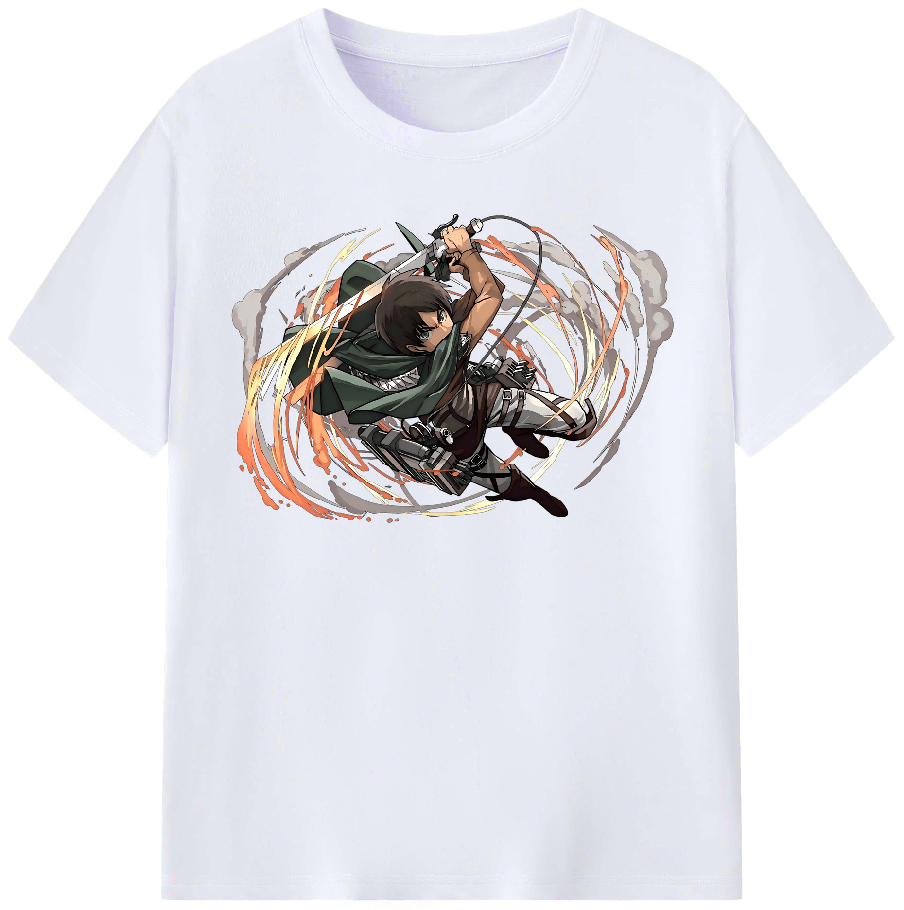 （画像用） 進撃の巨人 エレン･イェーガー Attack on Titan Eren Jäger レディースカジュアルプリントTシャツ（綿100％）