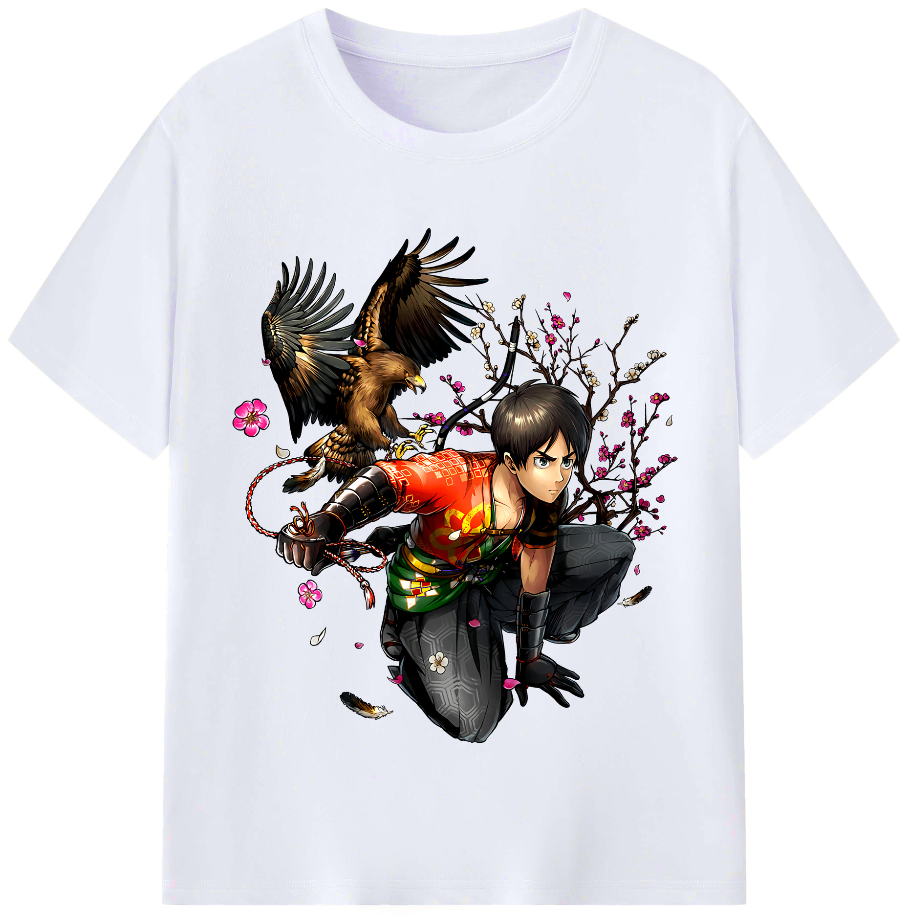 （画像用） 進撃の巨人 エレン･イェーガー Attack on Titan Eren Jäger レディースカジュアルプリントTシャツ（綿100％）