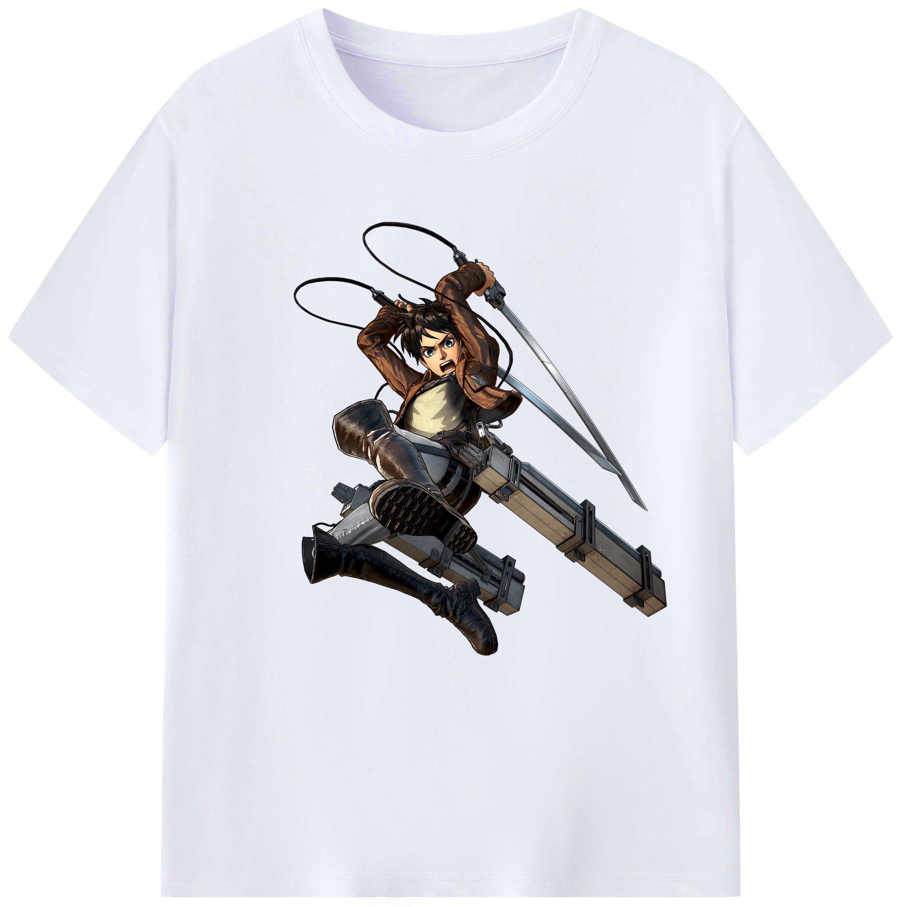 （画像用） 進撃の巨人 エレン･イェーガー Attack on Titan Eren Jäger レディースカジュアルプリントTシャツ（綿100％）