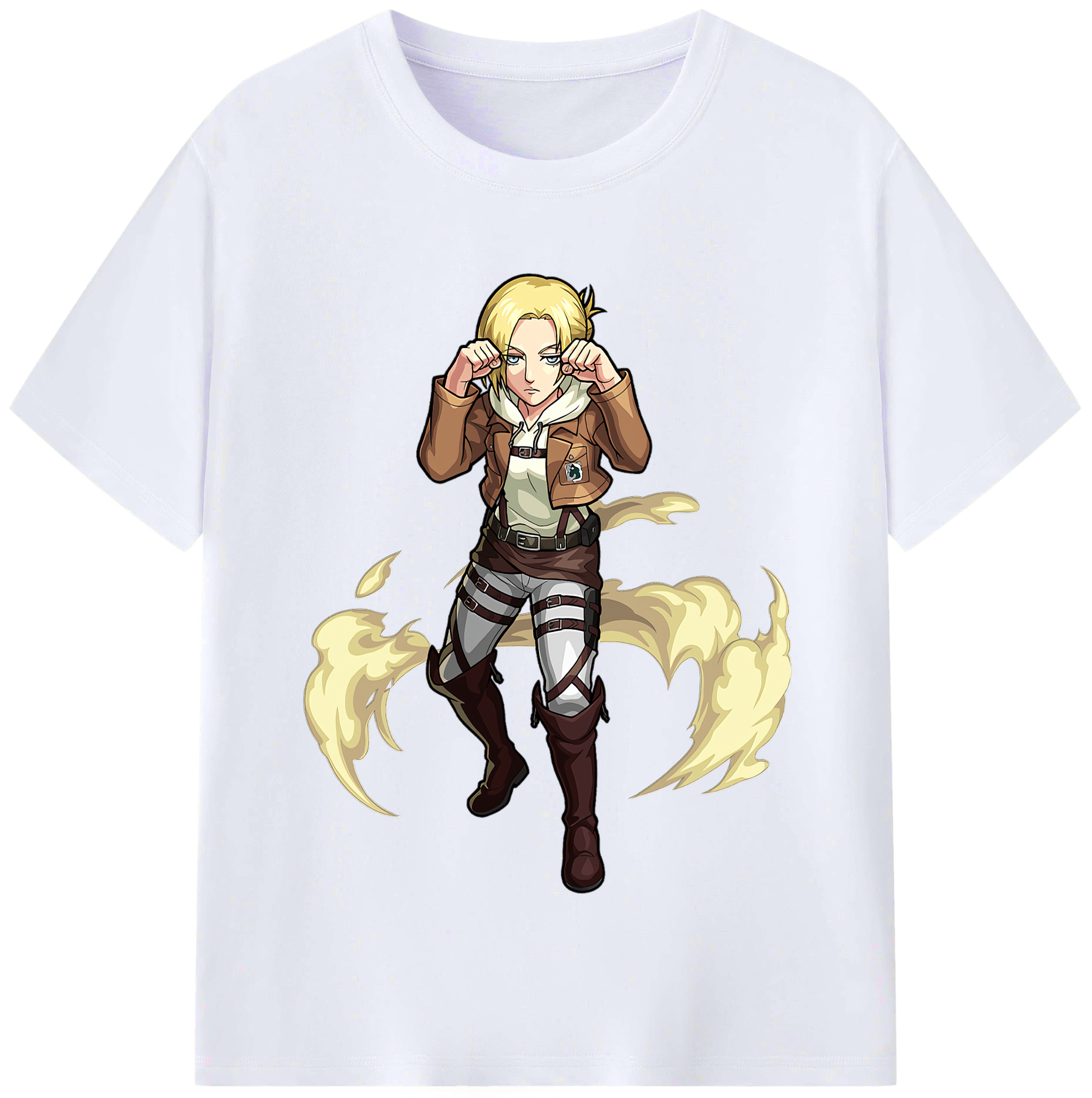 （画像用） 進撃の巨人 アニ・レオンハート Attack on Titan Annie Leonhart レディースカジュアルプリントTシャツ（綿100％）