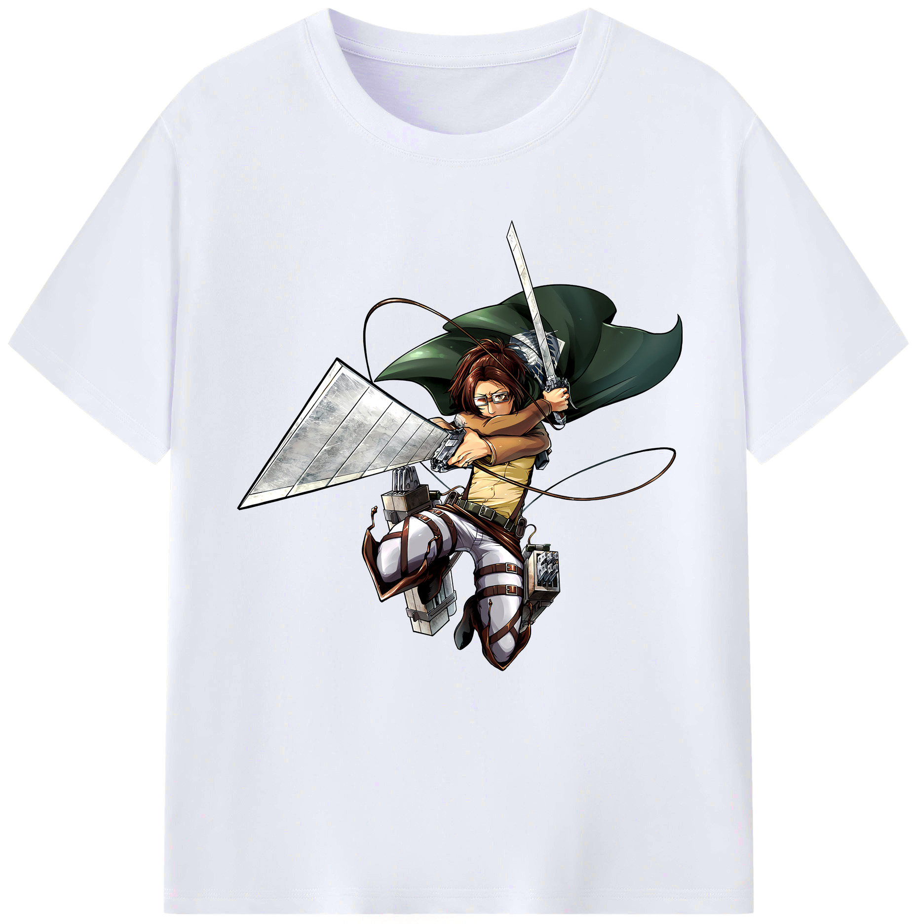 （画像用） 進撃の巨人 ハンジ·ゾエ Attack on Titan Hanji Zoe レディースカジュアルプリントTシャツ（綿100％）