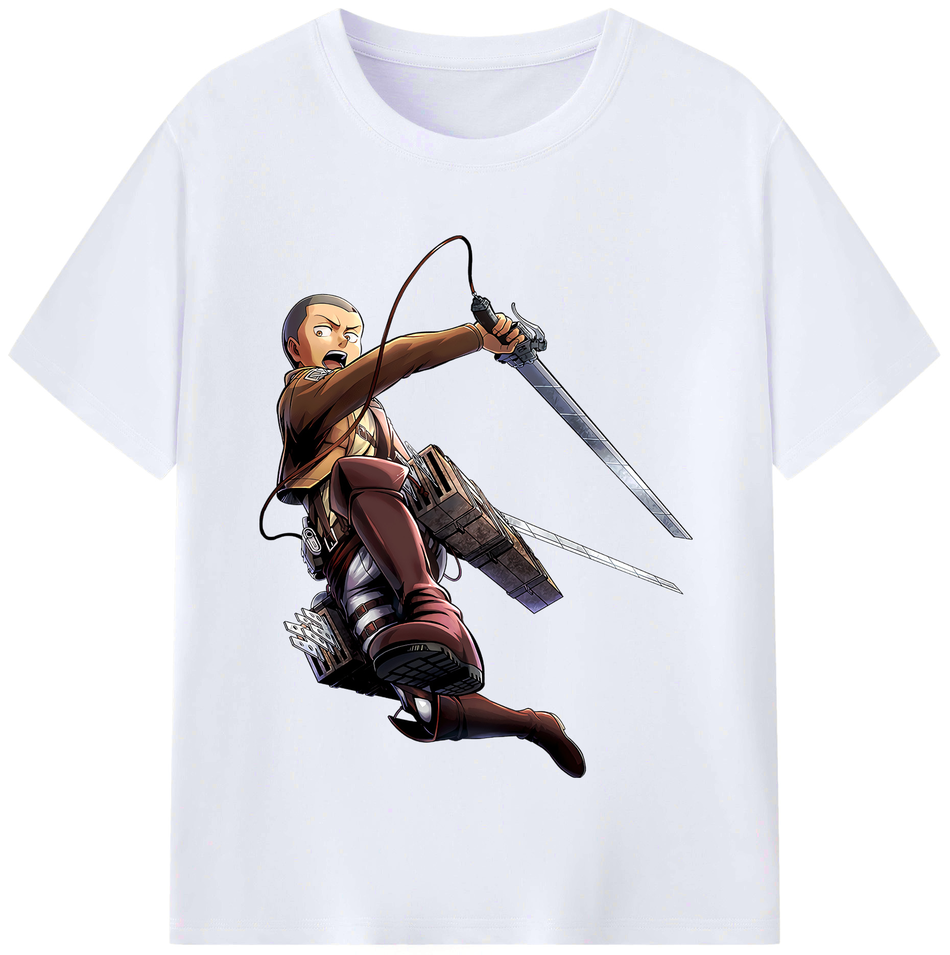 （画像用） 進撃の巨人 コニー·スプリンガー Attack on Titan Connie Springer レディースカジュアルプリントTシャツ（綿100％）