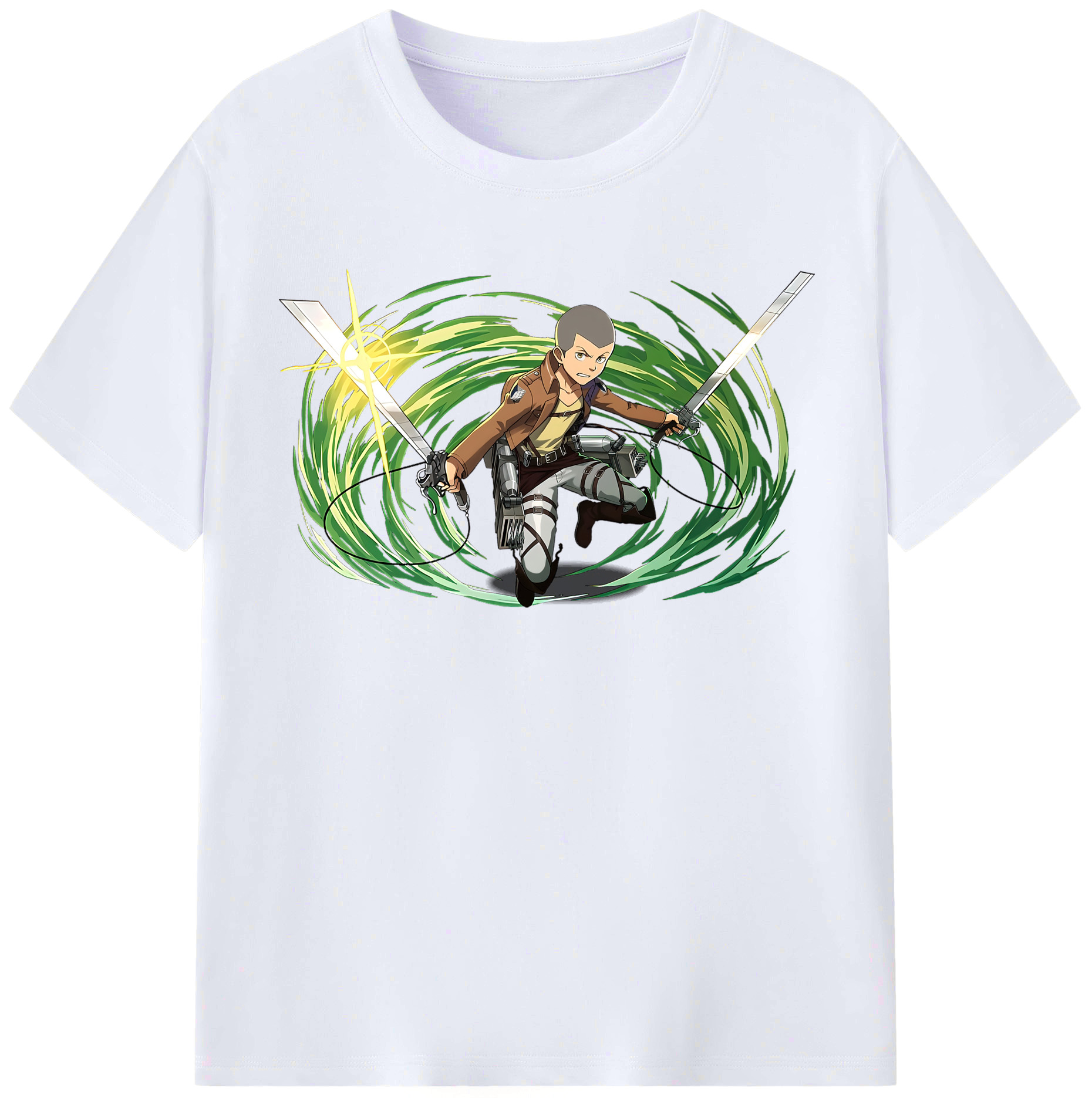 （画像用） 進撃の巨人 コニー·スプリンガー Attack on Titan Connie Springer レディースカジュアルプリントTシャツ（綿100％）