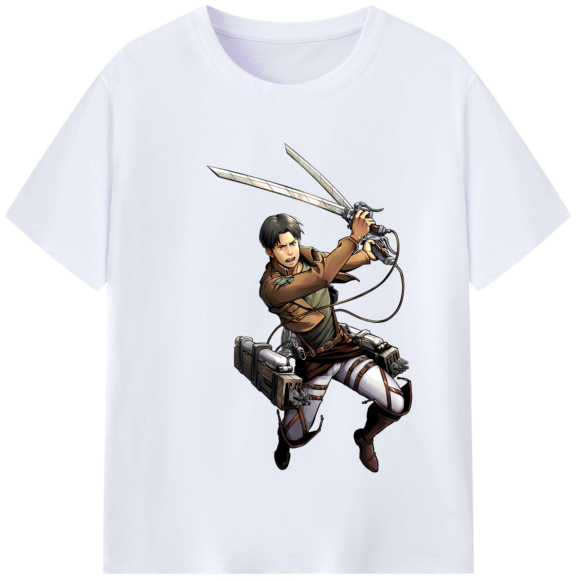 （画像用） 進撃の巨人 Attack on Titan レディースカジュアルプリントTシャツ（綿100％）