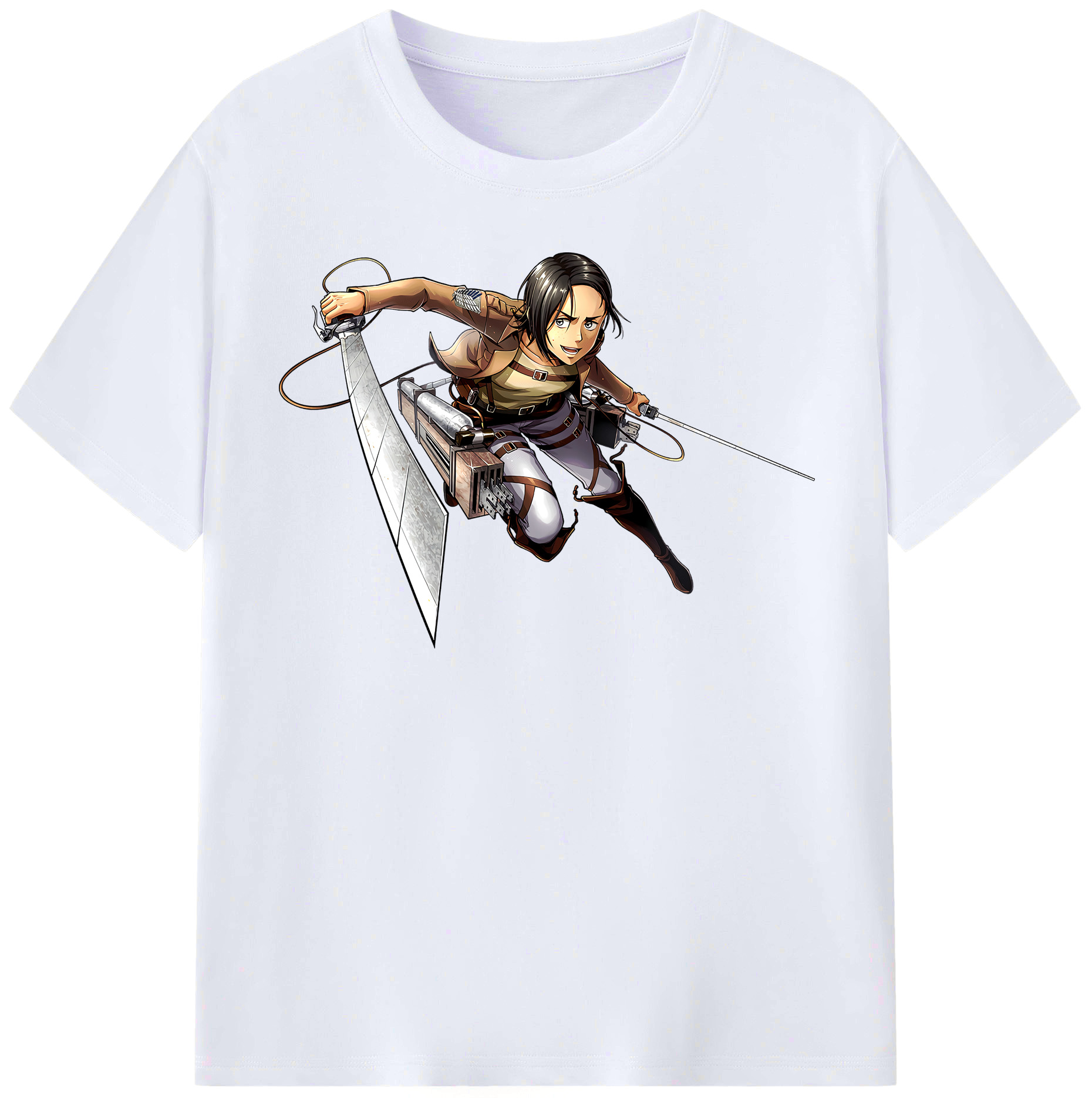 （画像用） 進撃の巨人 Attack on Titan レディースカジュアルプリントTシャツ（綿100％）