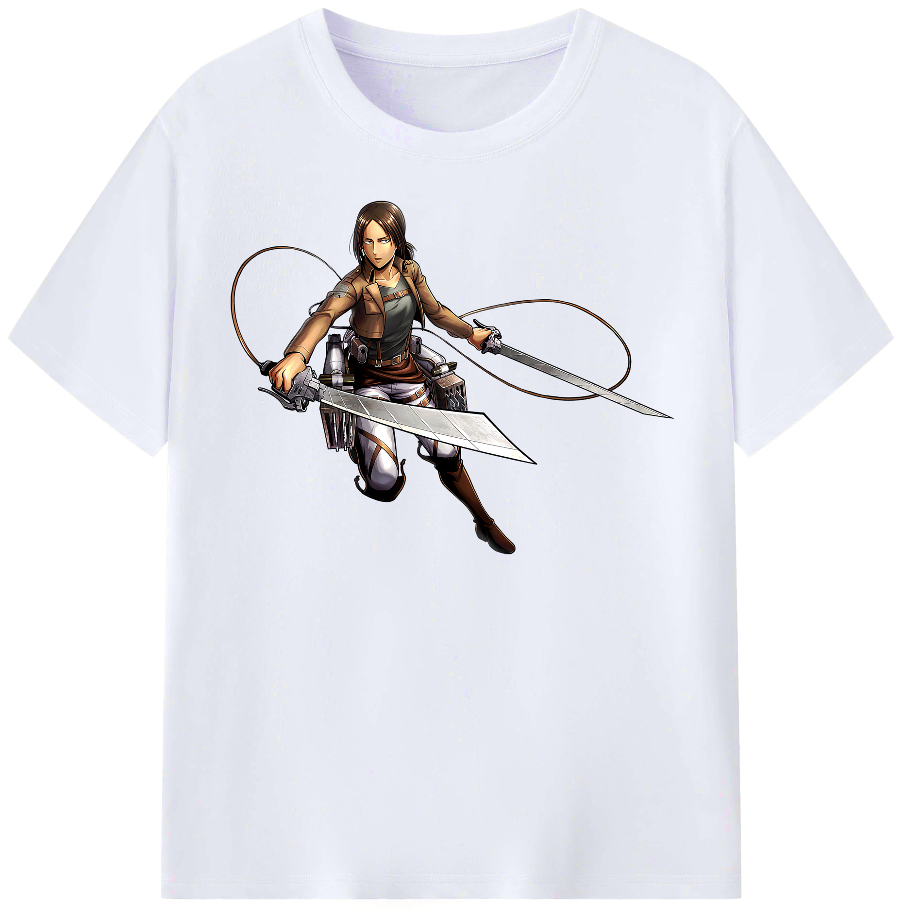 （画像用） 進撃の巨人 Attack on Titan レディースカジュアルプリントTシャツ（綿100％）