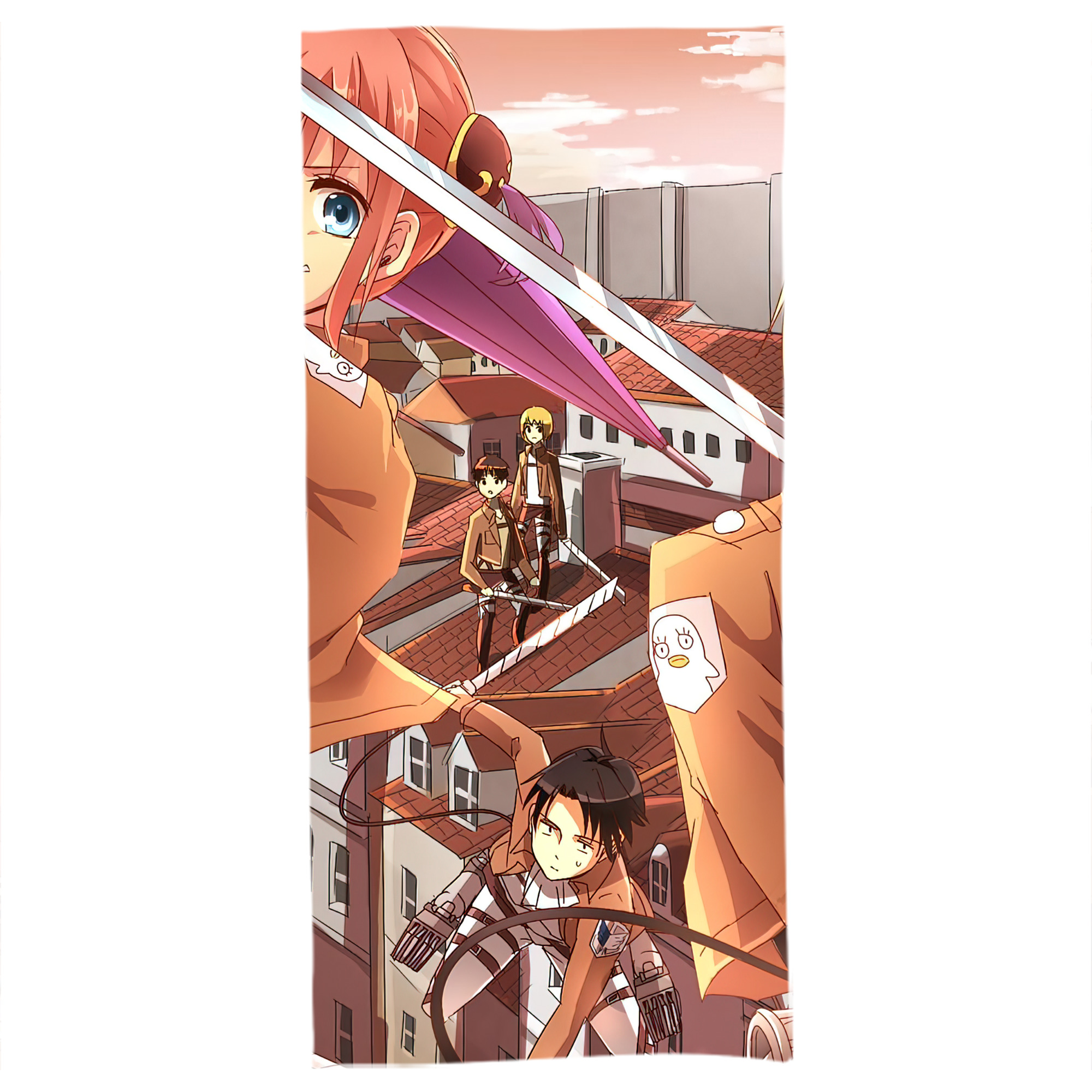 （画像用） 進撃の巨人 Attack on Titan 大判バスタオル 70×140cm 吸水速乾 柔らかい肌触り