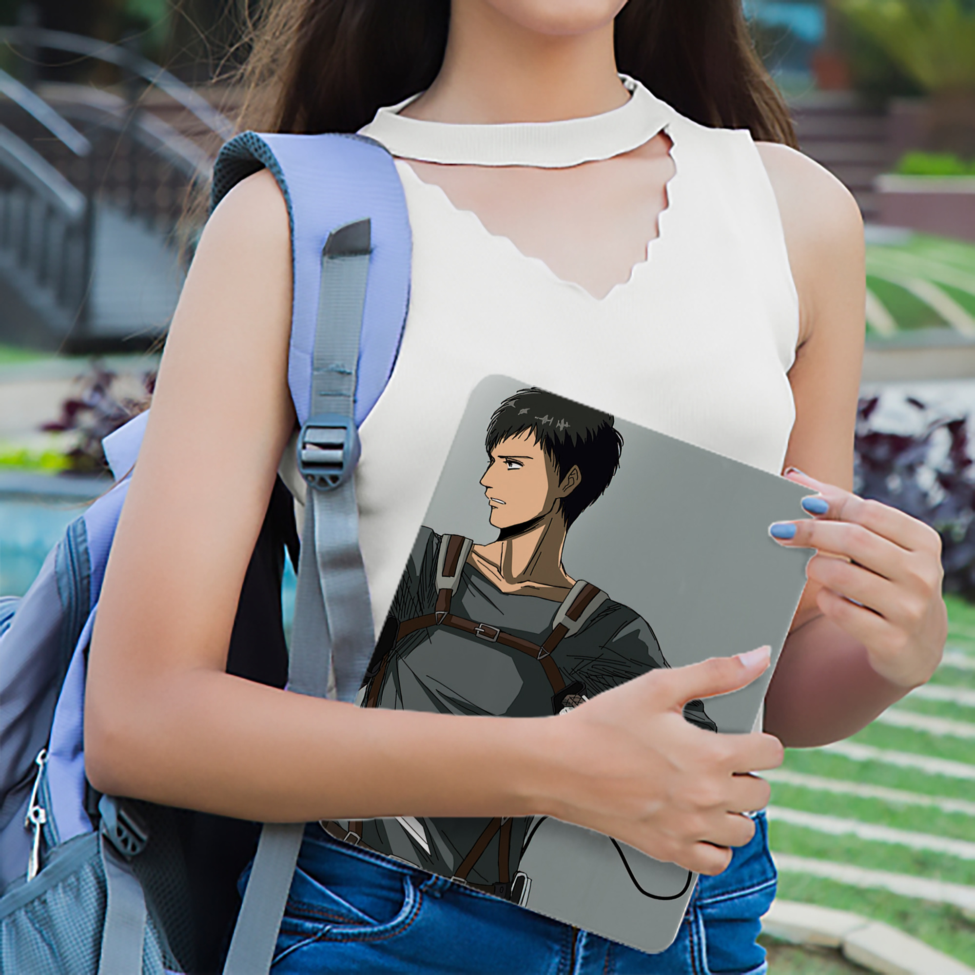 進撃の巨人 Attack on Titan IPad ケース ブック型 PUレザー TPU 耐衝撃 軽量 薄型 ペン収納なし 全面保護 IPad 各モデル対応