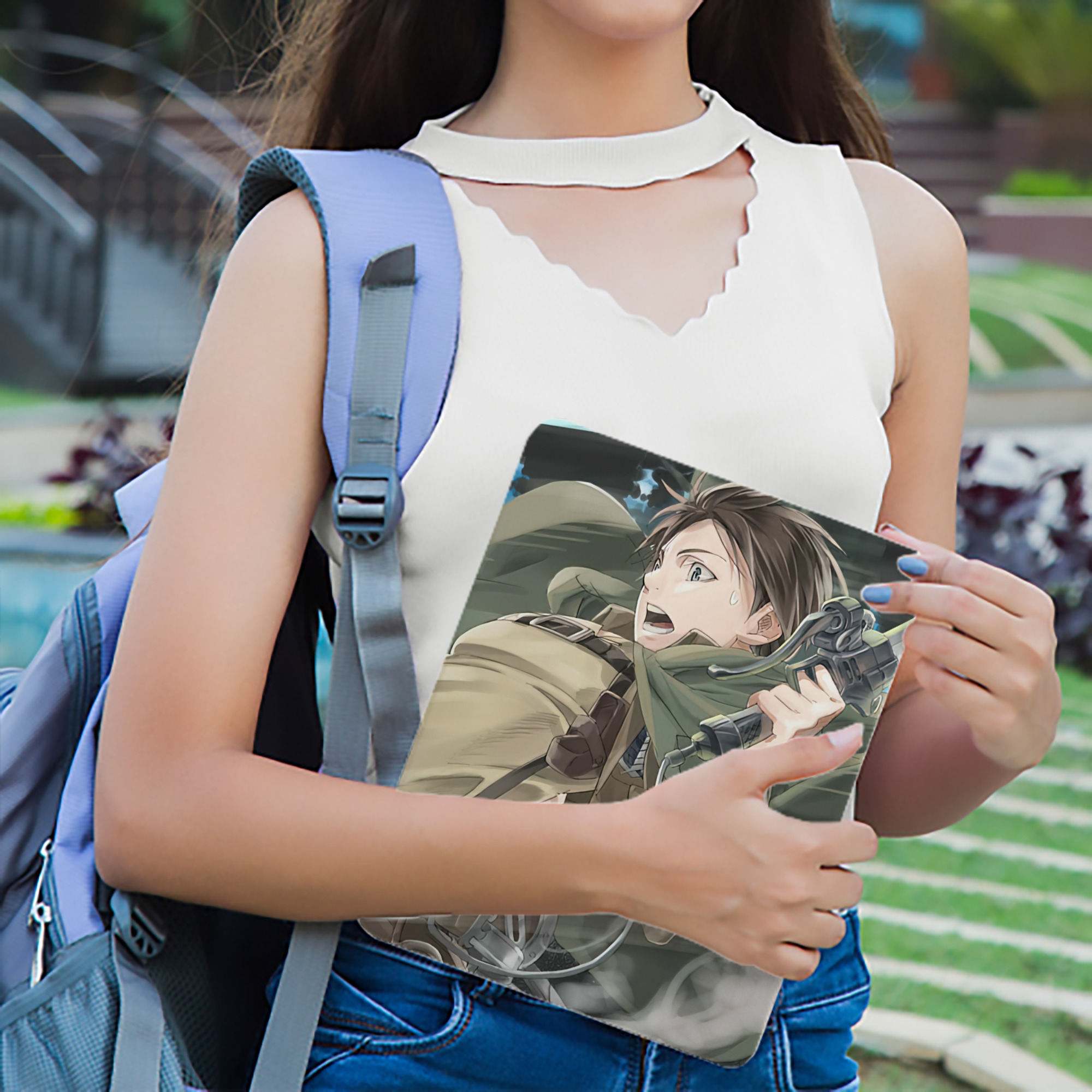 進撃の巨人 Attack on Titan IPad ケース ブック型 PUレザー TPU 耐衝撃 軽量 薄型 ペン収納なし 全面保護 IPad 各モデル対応