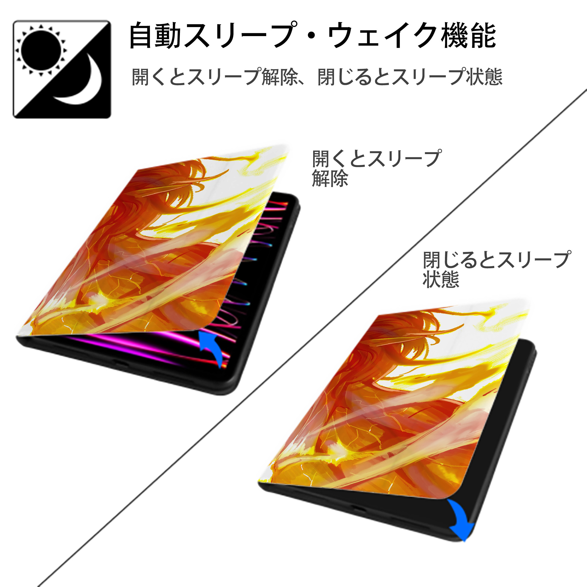 進撃の巨人 Attack on Titan IPad ケース ブック型 PUレザー TPU 耐衝撃 軽量 薄型 ペン収納なし 全面保護 IPad 各モデル対応