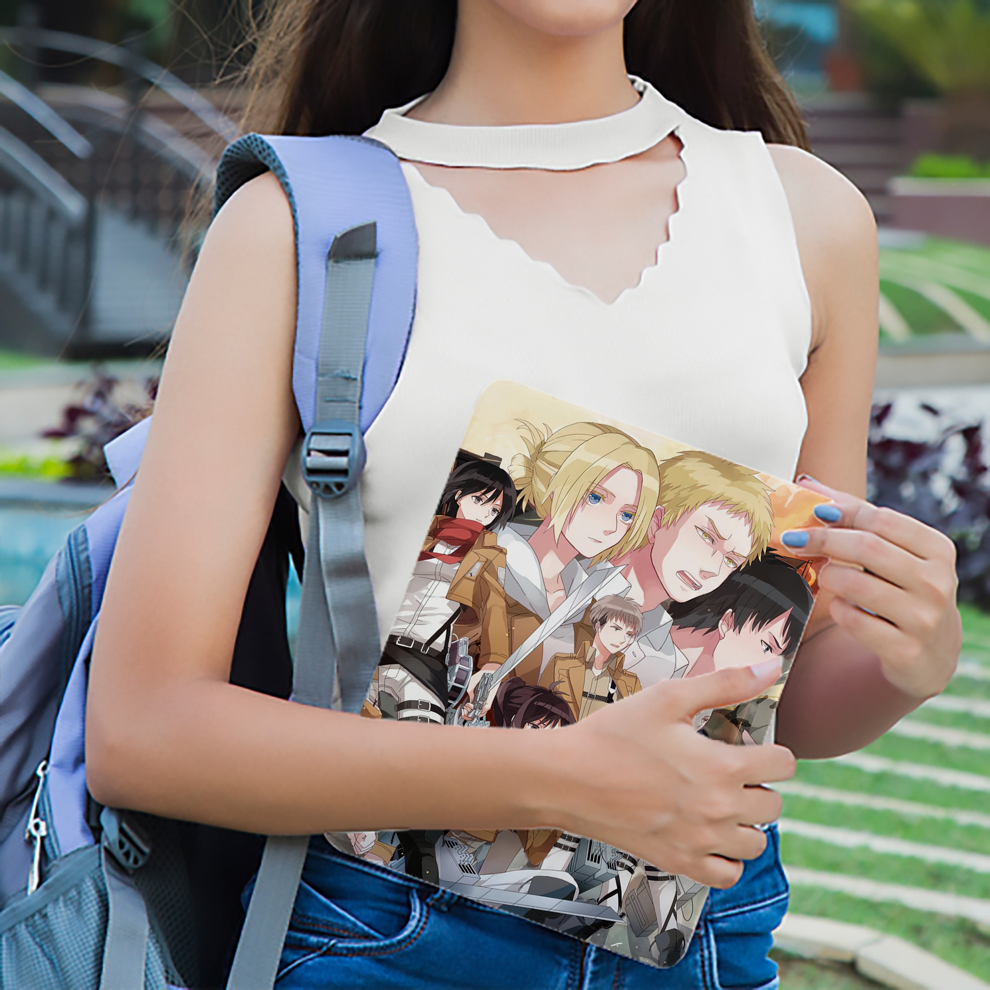 進撃の巨人 Attack on Titan IPad ケース ブック型 PUレザー TPU 耐衝撃 軽量 薄型 ペン収納なし 全面保護 IPad 各モデル対応