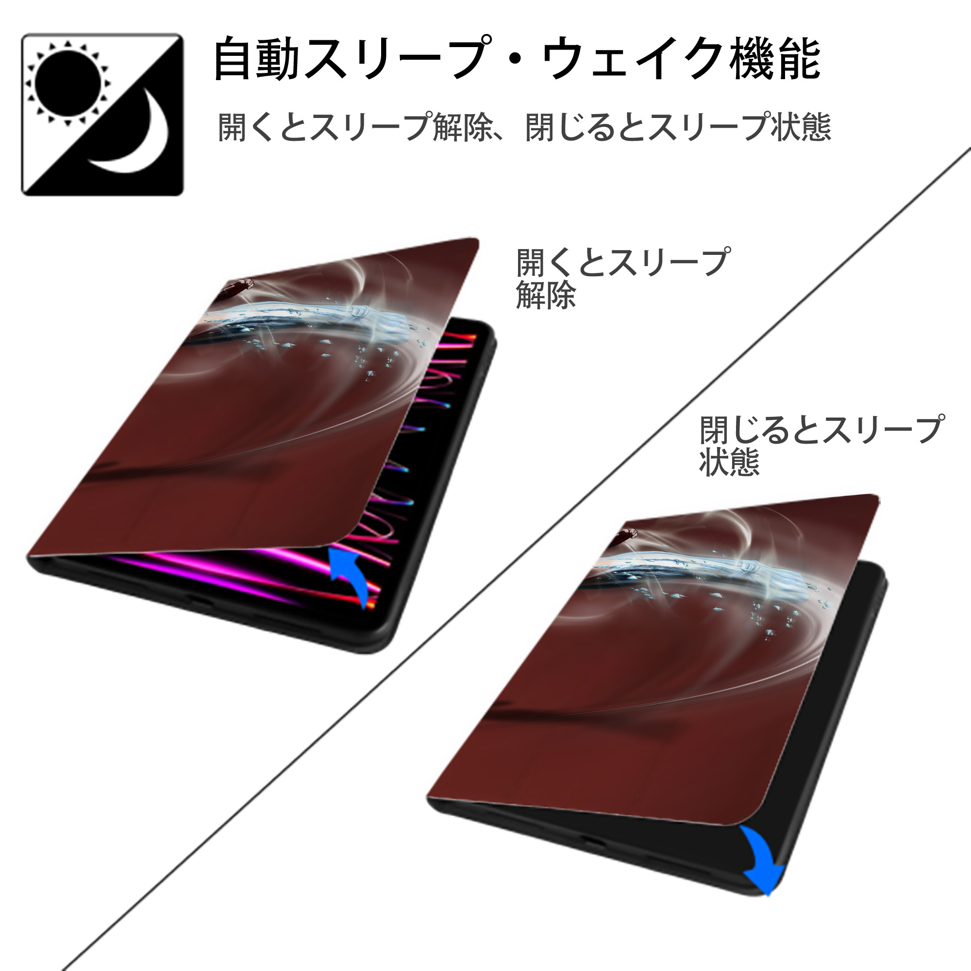 進撃の巨人 Attack on Titan IPad ケース ブック型 PUレザー TPU 耐衝撃 軽量 薄型 ペン収納なし 全面保護 IPad 各モデル対応