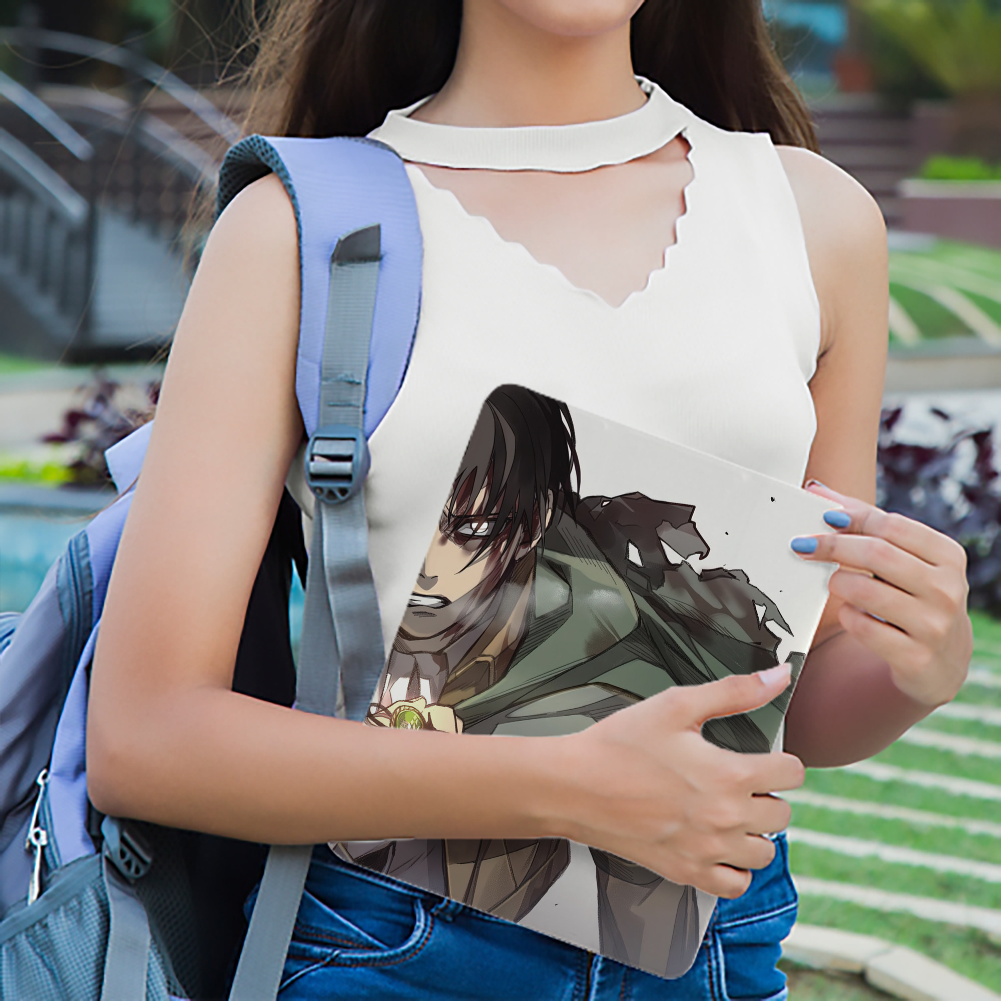進撃の巨人 Attack on Titan IPadケース ペンホルダー付き ブックスタイルデザイン
