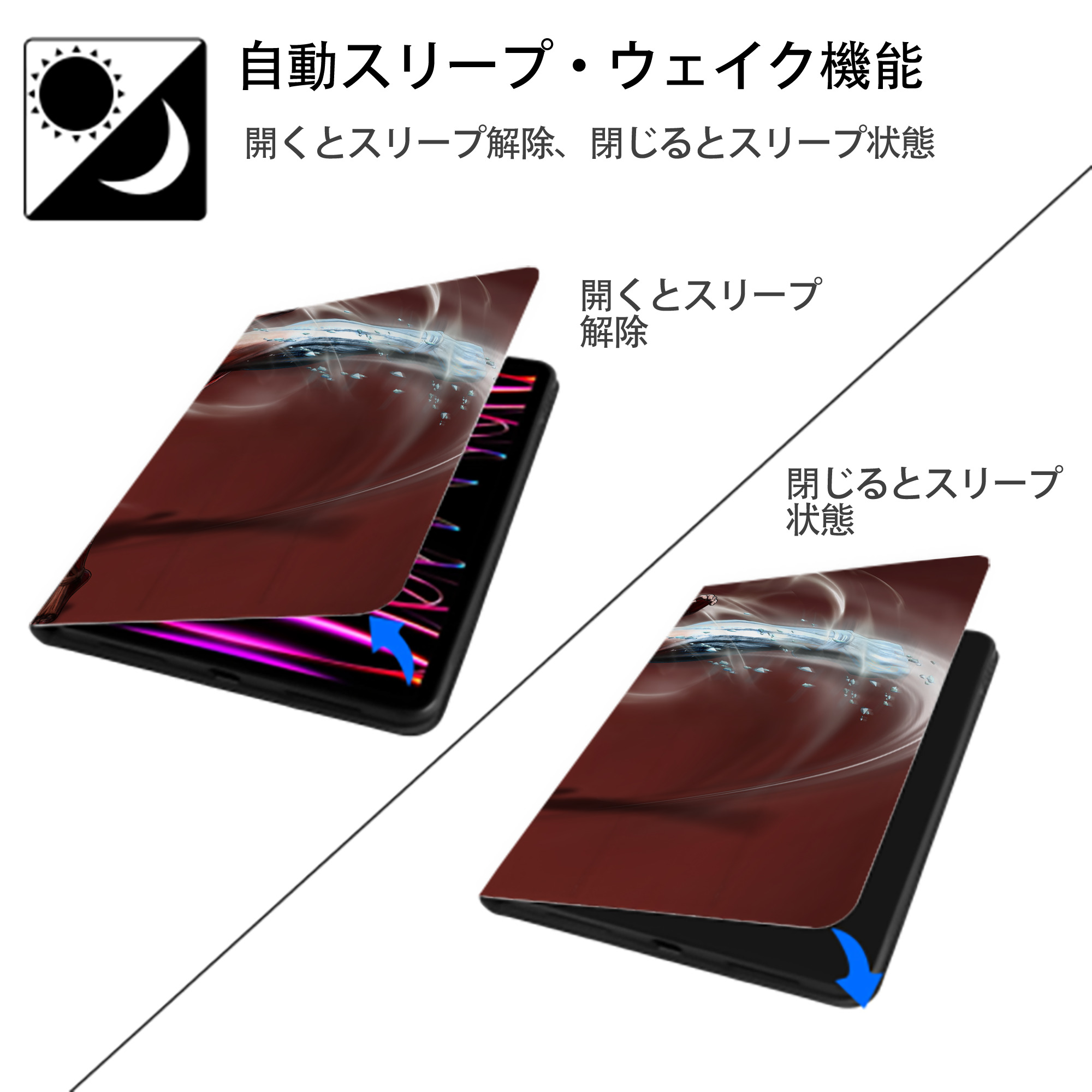 進撃の巨人 Attack on Titan IPadケース ペンホルダー付き ブックスタイルデザイン