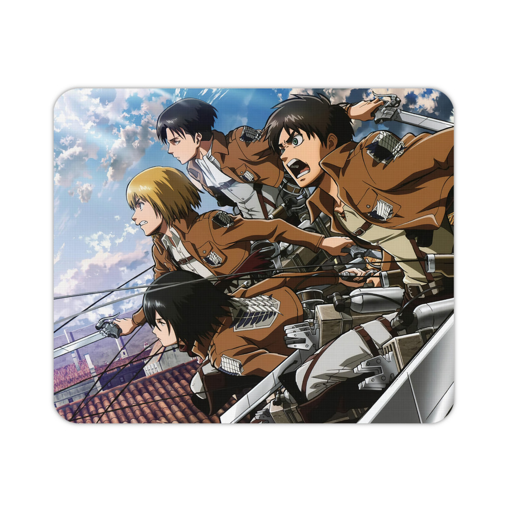 （画像用） 進撃の巨人 Attack on Titan マウスパッド ステッチ加工 ラバー素材 防水 滑り止め 超薄型 ゲーミング/オフィス対応