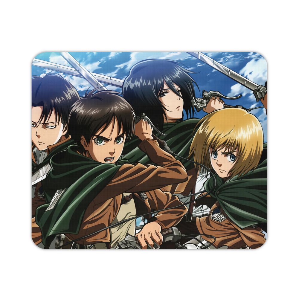 （画像用） 進撃の巨人 Attack on Titan マウスパッド ステッチ加工 ラバー素材 防水 滑り止め 超薄型 ゲーミング/オフィス対応