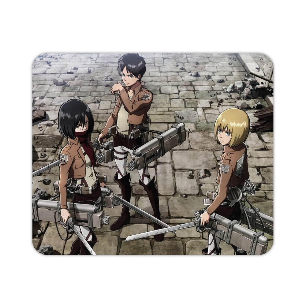 （画像用） 進撃の巨人 Attack on Titan マウスパッド ステッチ加工 ラバー素材 防水 滑り止め 超薄型 ゲーミング/オフィス対応