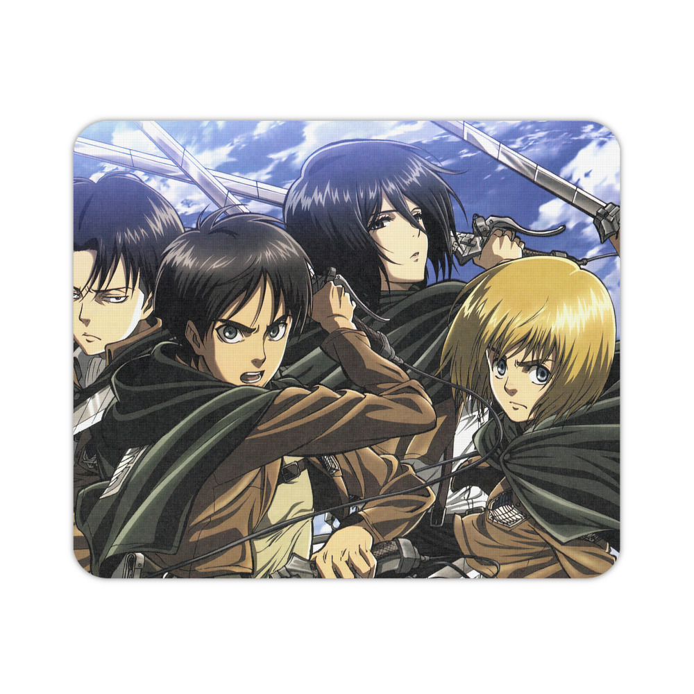 （画像用） 進撃の巨人 Attack on Titan マウスパッド ステッチ加工 ラバー素材 防水 滑り止め 超薄型 ゲーミング/オフィス対応