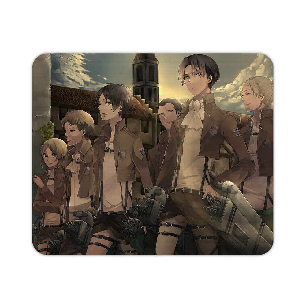 （画像用） 進撃の巨人 Attack on Titan マウスパッド ステッチ加工 ラバー素材 防水 滑り止め 超薄型 ゲーミング/オフィス対応