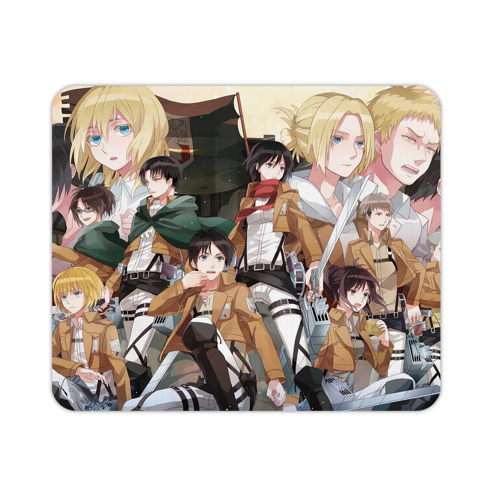 （画像用） 進撃の巨人 Attack on Titan マウスパッド ステッチ加工 ラバー素材 防水 滑り止め 超薄型 ゲーミング/オフィス対応