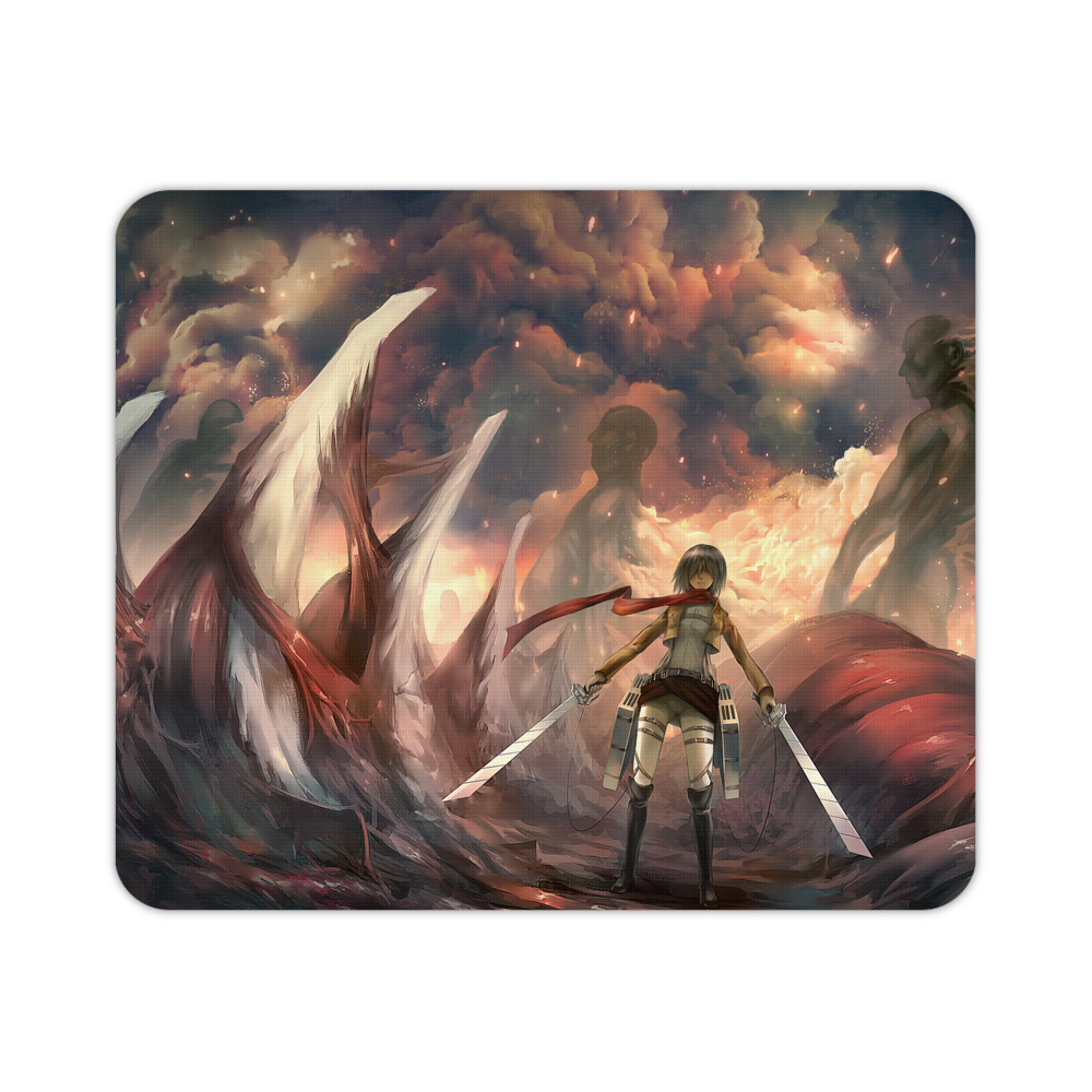 （画像用） 進撃の巨人 Attack on Titan マウスパッド ステッチ加工 ラバー素材 防水 滑り止め 超薄型 ゲーミング/オフィス対応