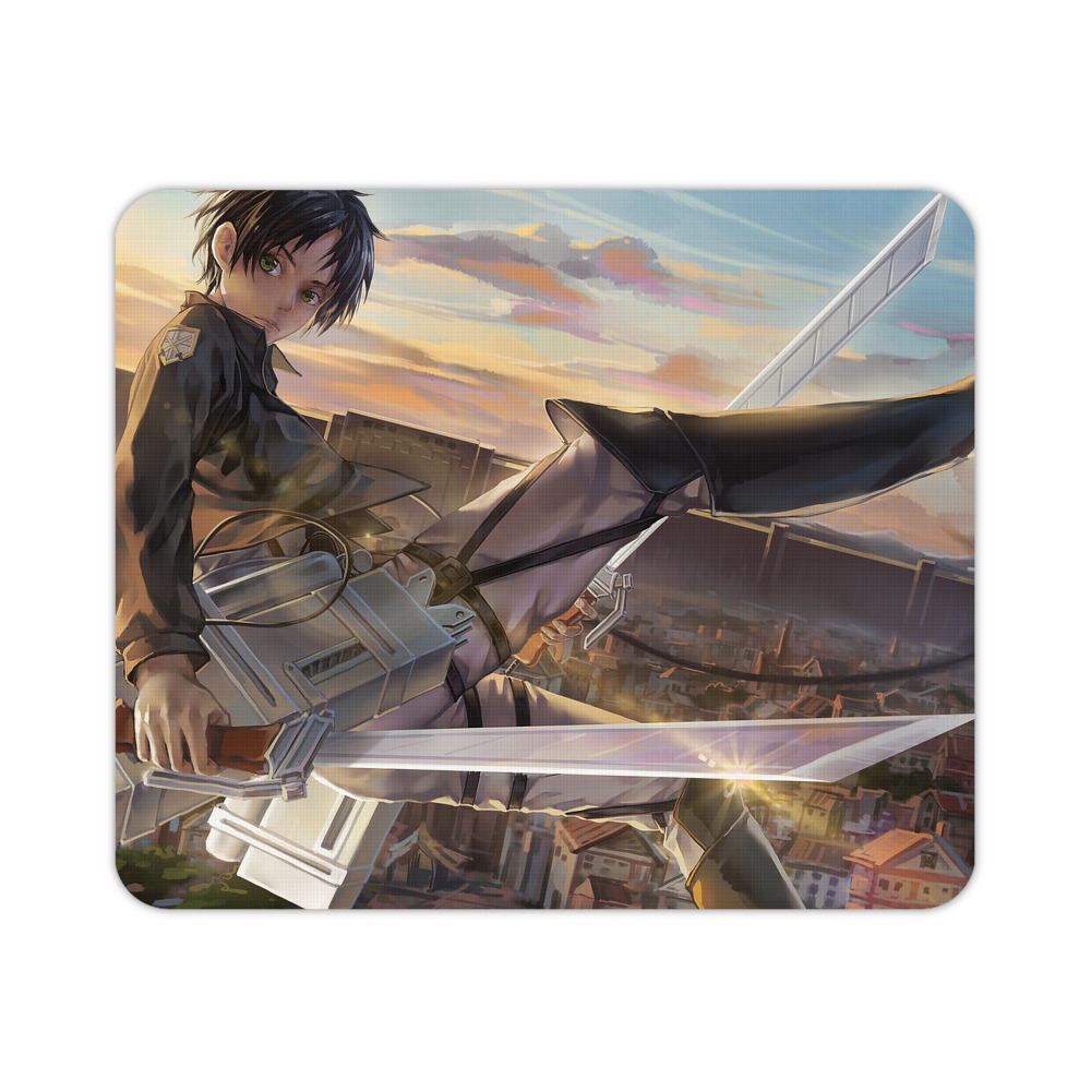 （画像用） 進撃の巨人 Attack on Titan マウスパッド ステッチ加工 ラバー素材 防水 滑り止め 超薄型 ゲーミング/オフィス対応