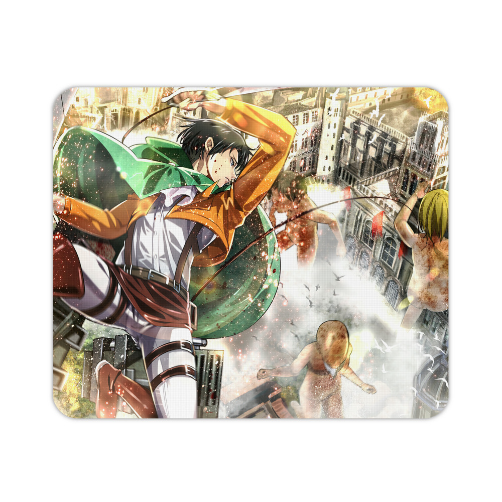 （画像用） 進撃の巨人 Attack on Titan マウスパッド ステッチ加工 ラバー素材 防水 滑り止め 超薄型 ゲーミング/オフィス対応