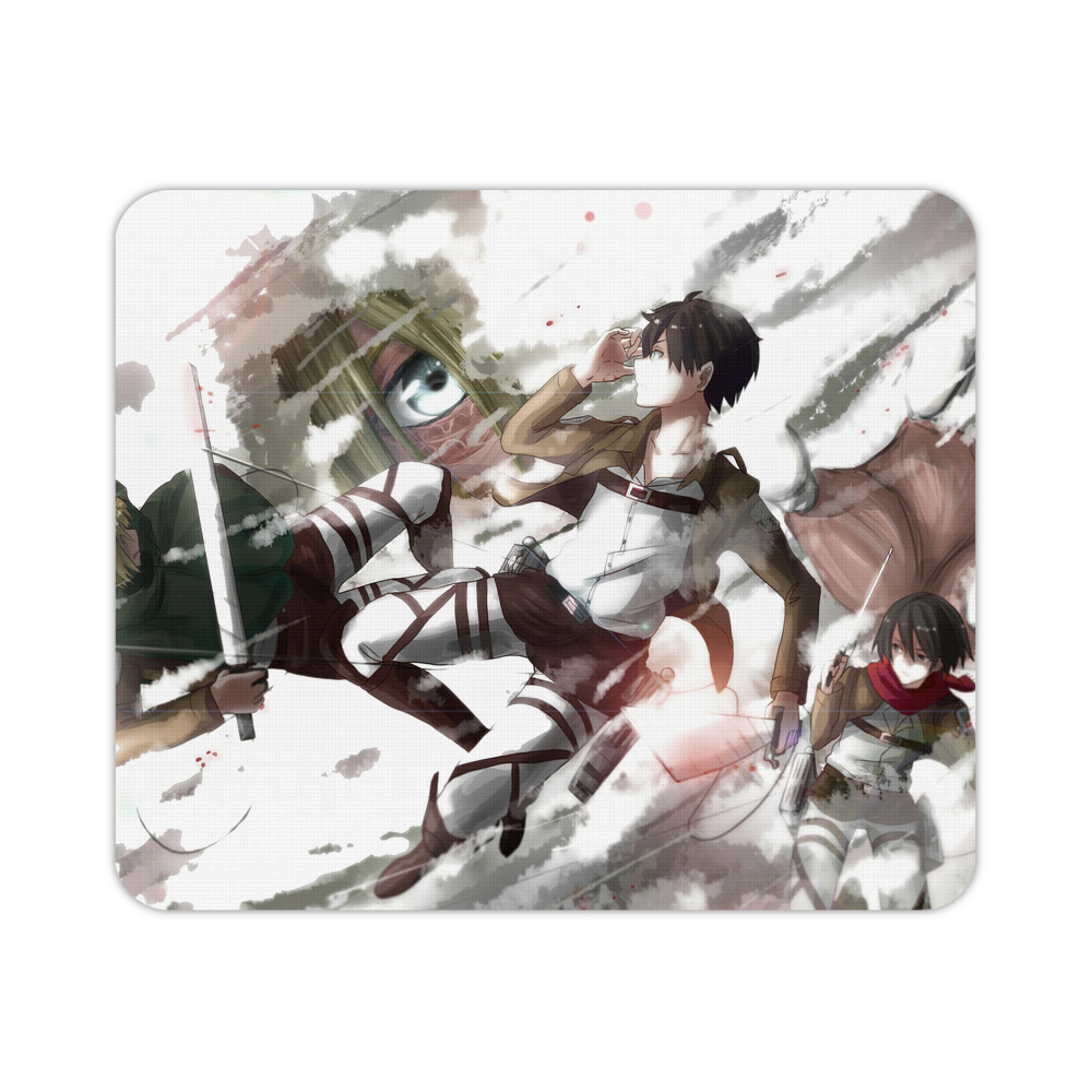 （画像用） 進撃の巨人 Attack on Titan マウスパッド ステッチ加工 ラバー素材 防水 滑り止め 超薄型 ゲーミング/オフィス対応