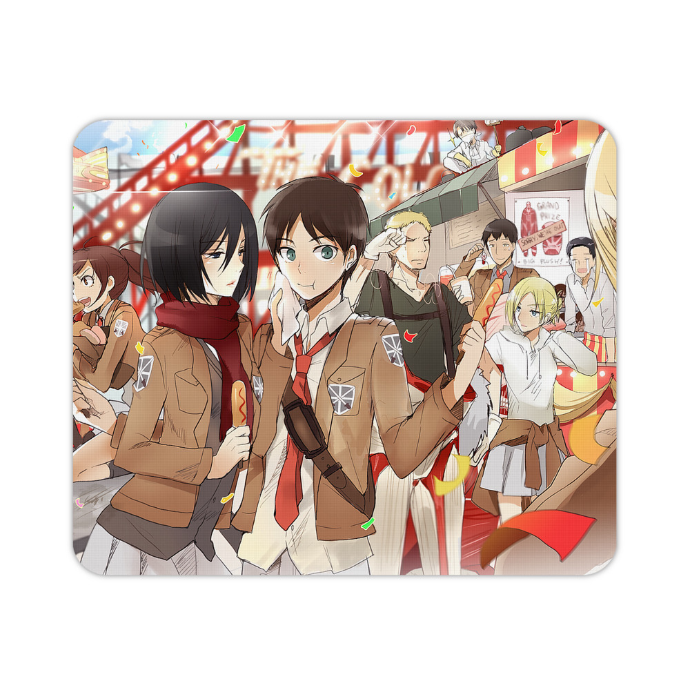 （画像用） 進撃の巨人 Attack on Titan マウスパッド ステッチ加工 ラバー素材 防水 滑り止め 超薄型 ゲーミング/オフィス対応