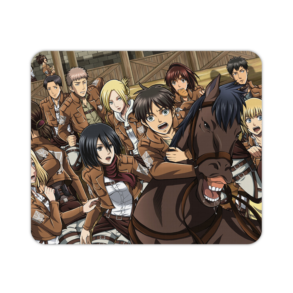 （画像用） 進撃の巨人 Attack on Titan マウスパッド ステッチ加工 ラバー素材 防水 滑り止め 超薄型 ゲーミング/オフィス対応