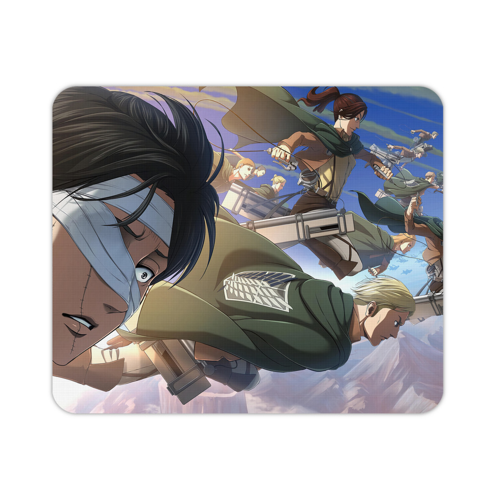 （画像用） 進撃の巨人 Attack on Titan マウスパッド ステッチ加工 ラバー素材 防水 滑り止め 超薄型 ゲーミング/オフィス対応