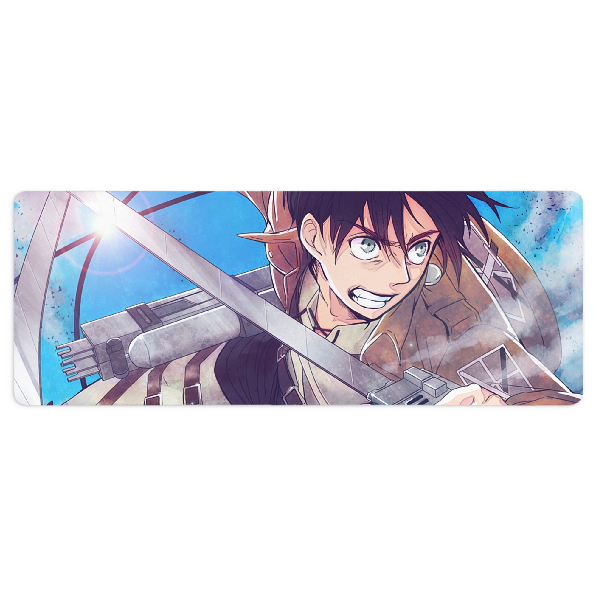 （画像用） 進撃の巨人 Attack on Titan ステッチ加工 大判デスクマット／滑り止めマウスパッド