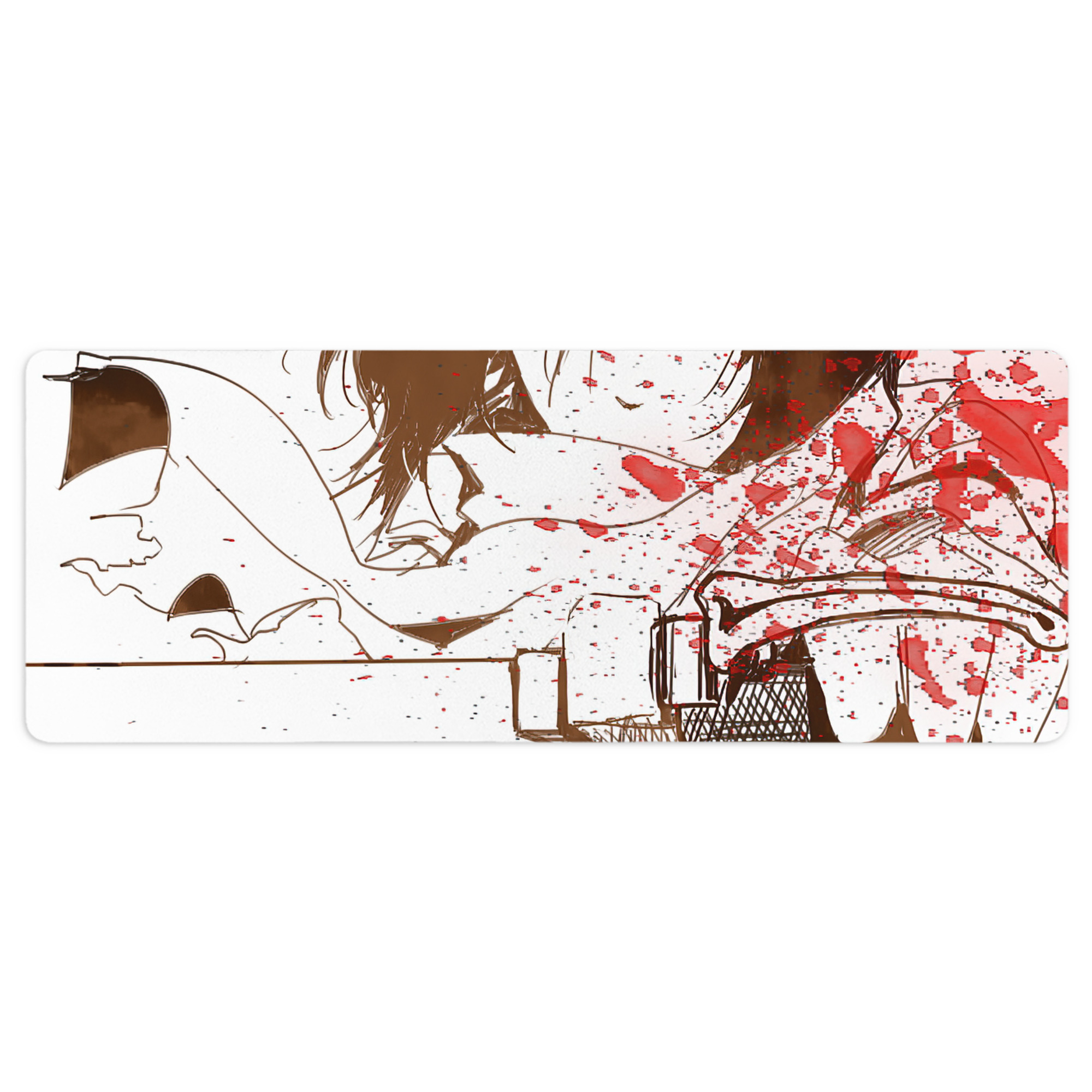 （画像用） 進撃の巨人 Attack on Titan ステッチ加工 大判デスクマット／滑り止めマウスパッド