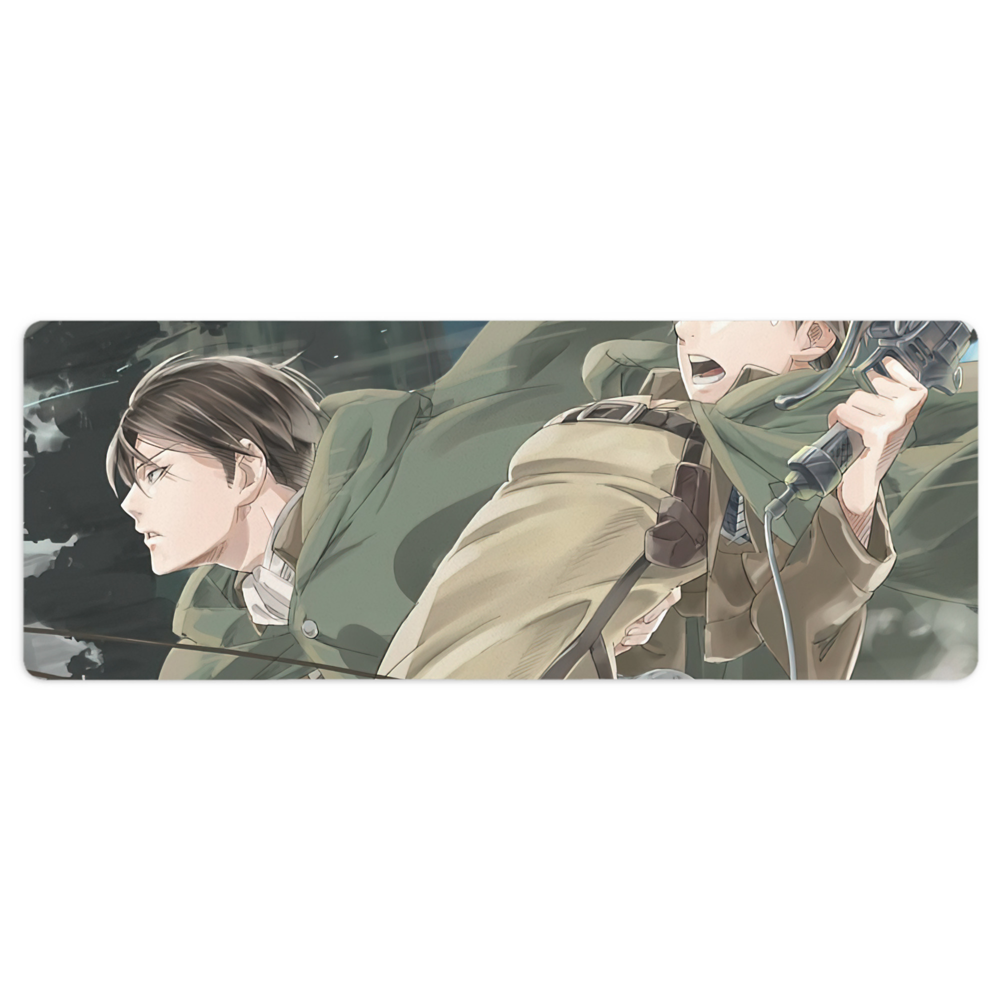 （画像用） 進撃の巨人 Attack on Titan ステッチ加工 大判デスクマット／滑り止めマウスパッド