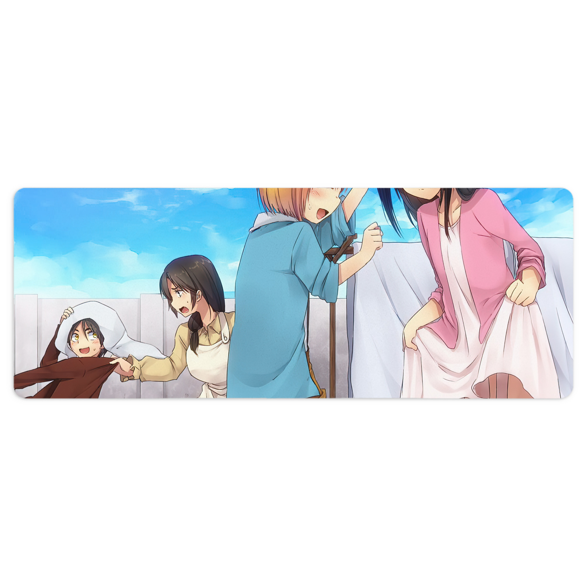 （画像用） 進撃の巨人 Attack on Titan ステッチ加工 大判デスクマット／滑り止めマウスパッド