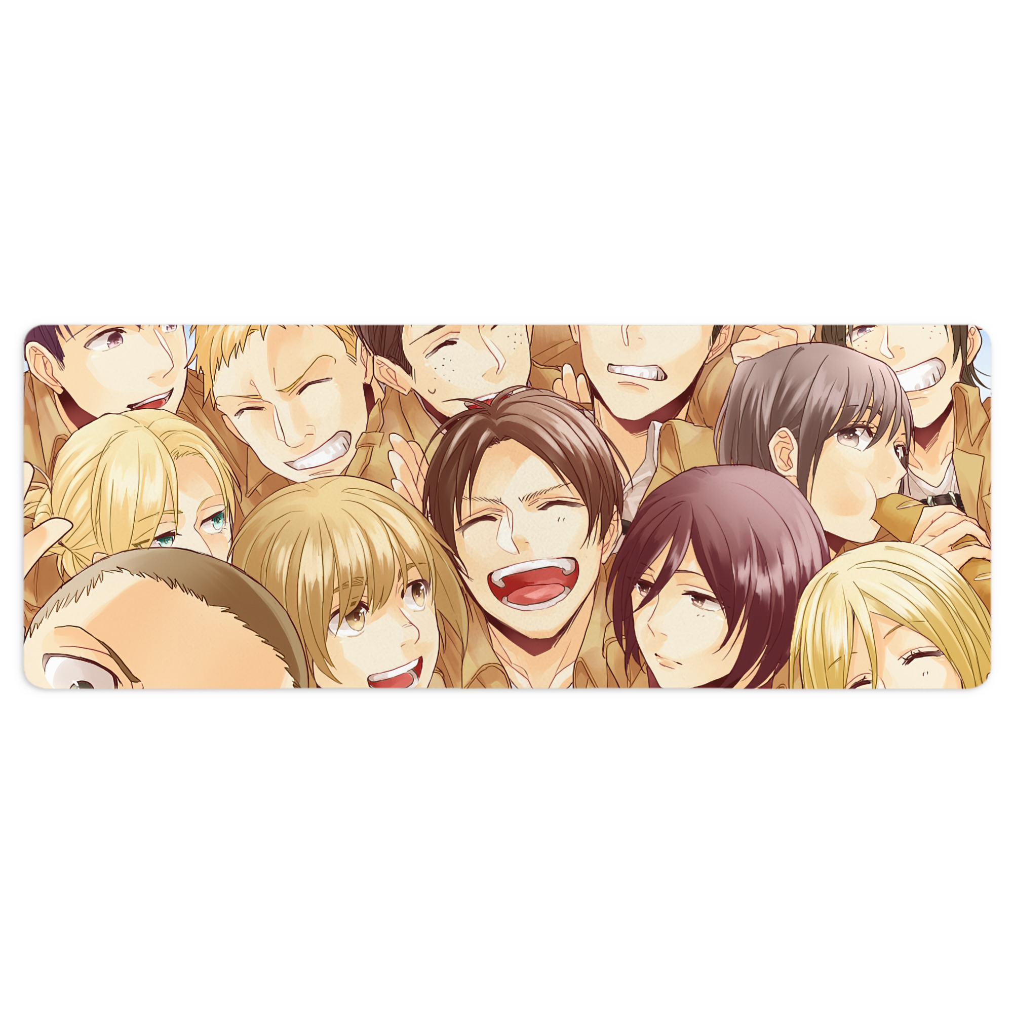 （画像用） 進撃の巨人 Attack on Titan ステッチ加工 大判デスクマット／滑り止めマウスパッド