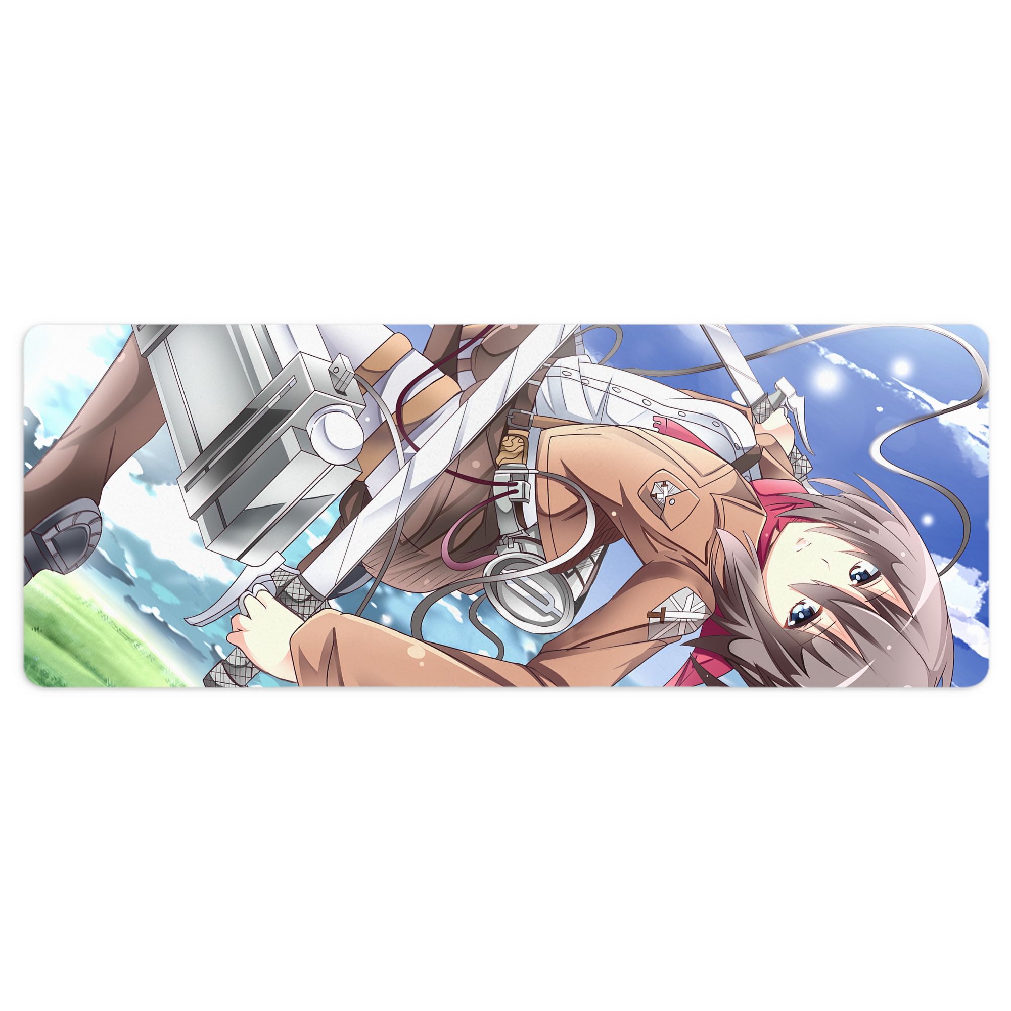 （画像用） 進撃の巨人 Attack on Titan ステッチ加工 大判デスクマット／滑り止めマウスパッド
