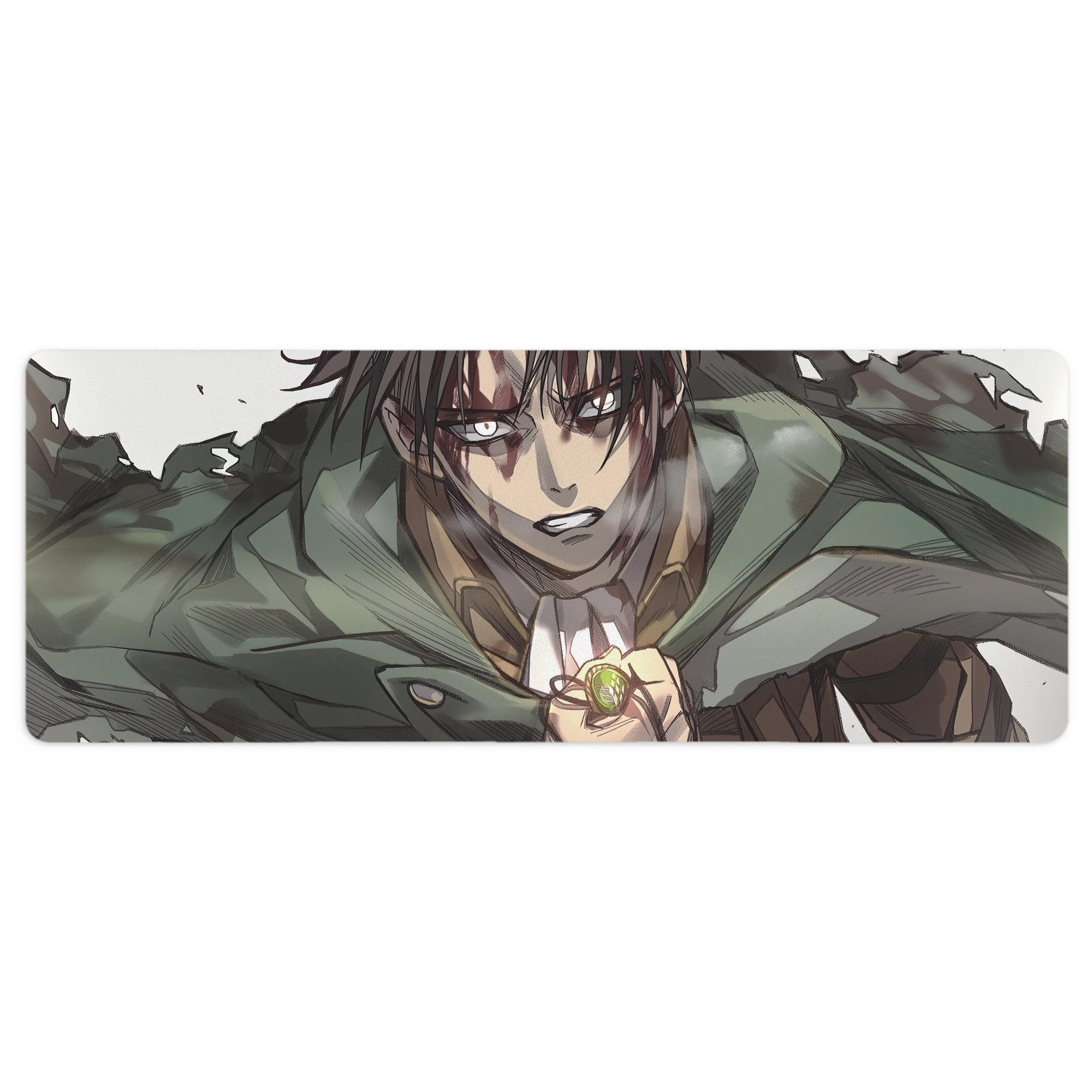 （画像用） 進撃の巨人 Attack on Titan ステッチ加工 大判デスクマット／滑り止めマウスパッド