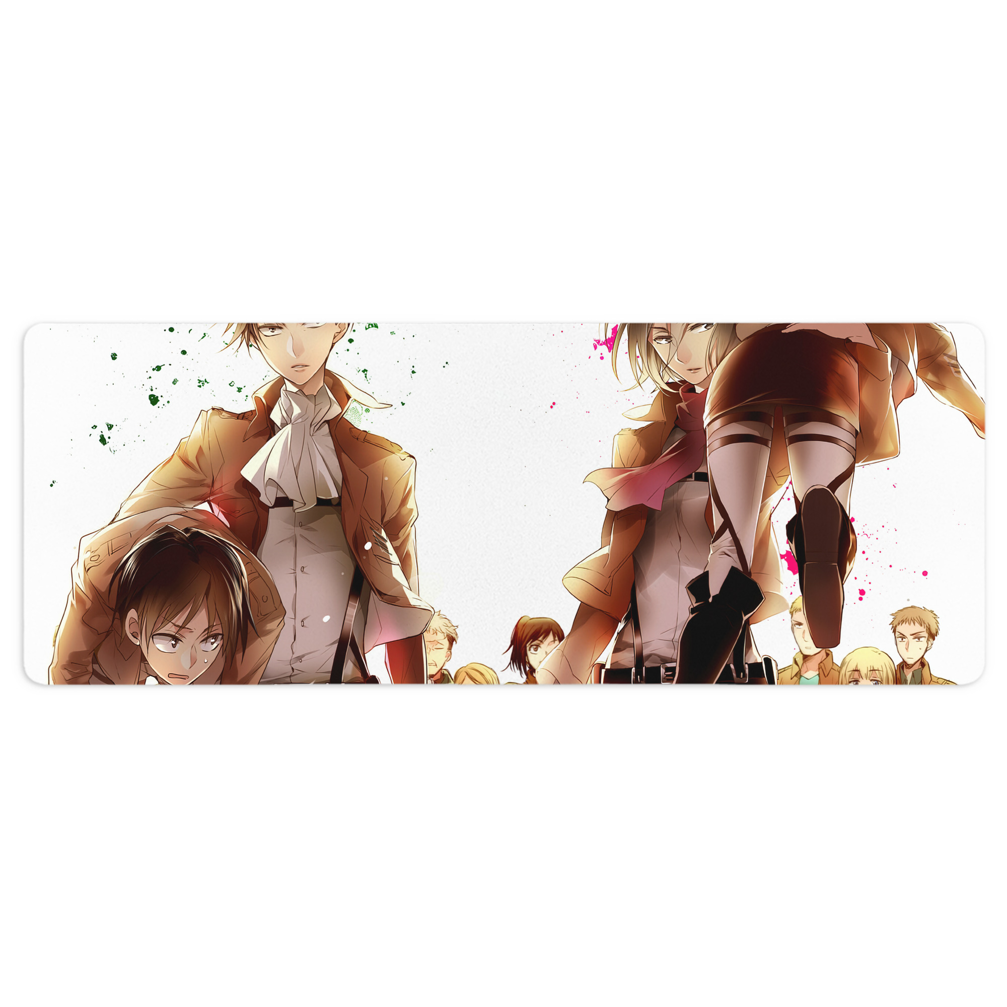 （画像用） 進撃の巨人 Attack on Titan ステッチ加工 大判デスクマット／滑り止めマウスパッド