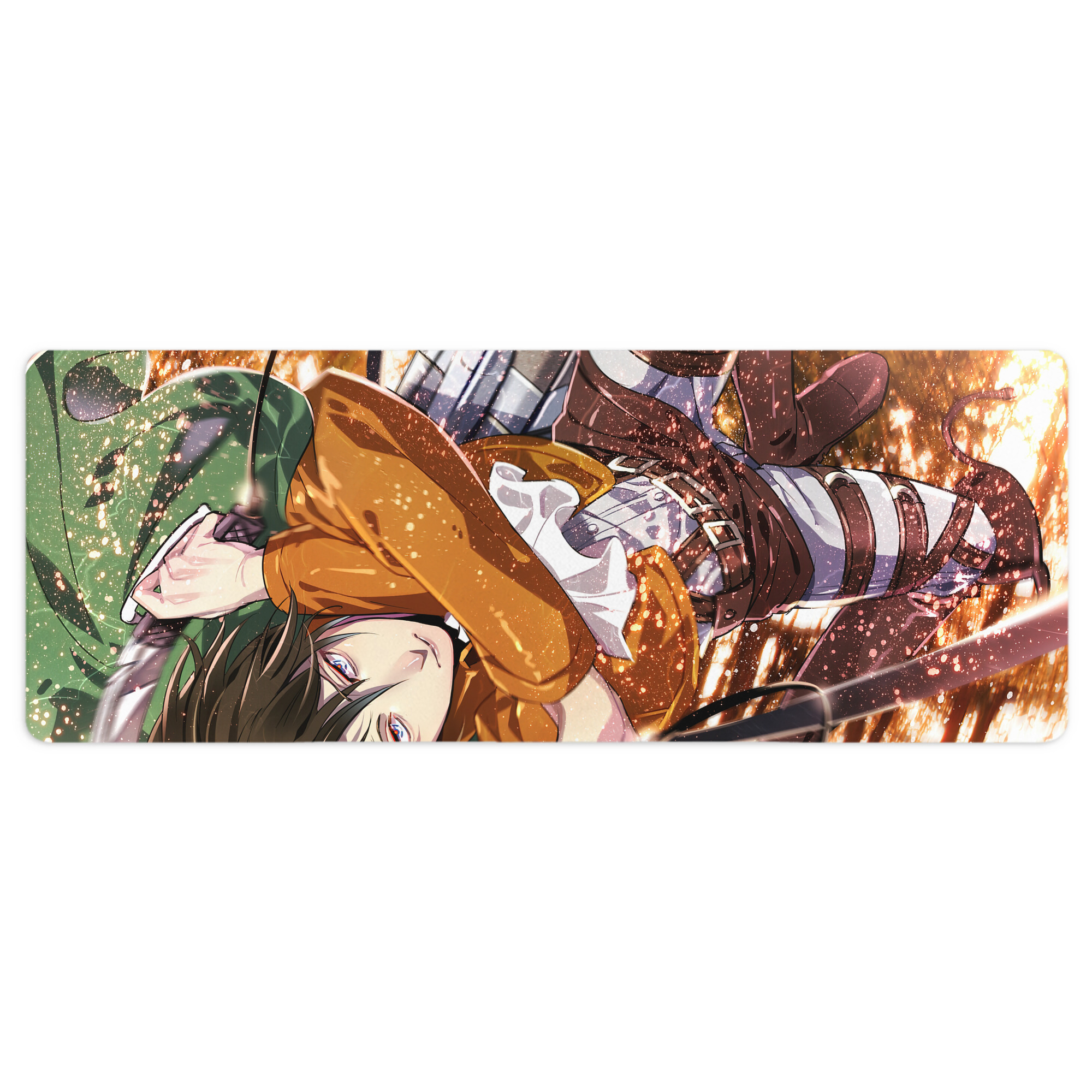 （画像用） 進撃の巨人 Attack on Titan ステッチ加工 大判デスクマット／滑り止めマウスパッド