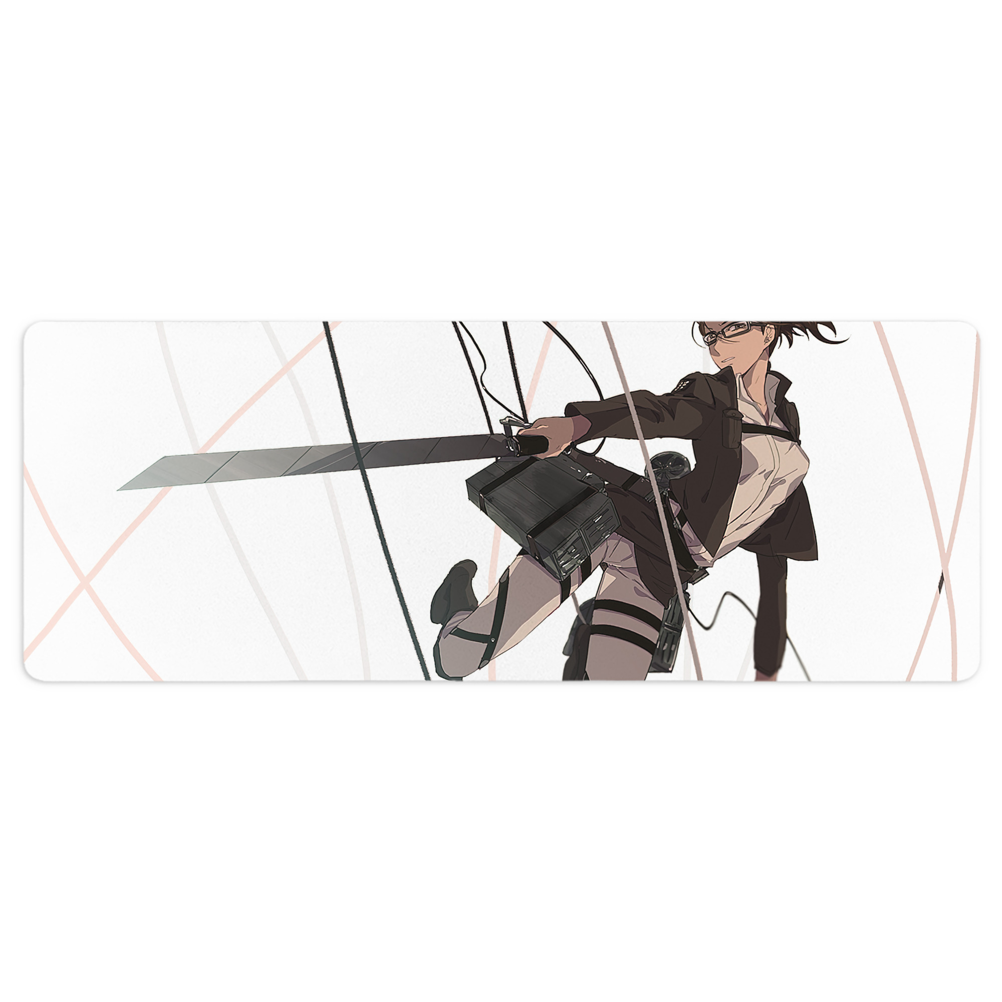 （画像用） 進撃の巨人 Attack on Titan ステッチ加工 大判デスクマット／滑り止めマウスパッド