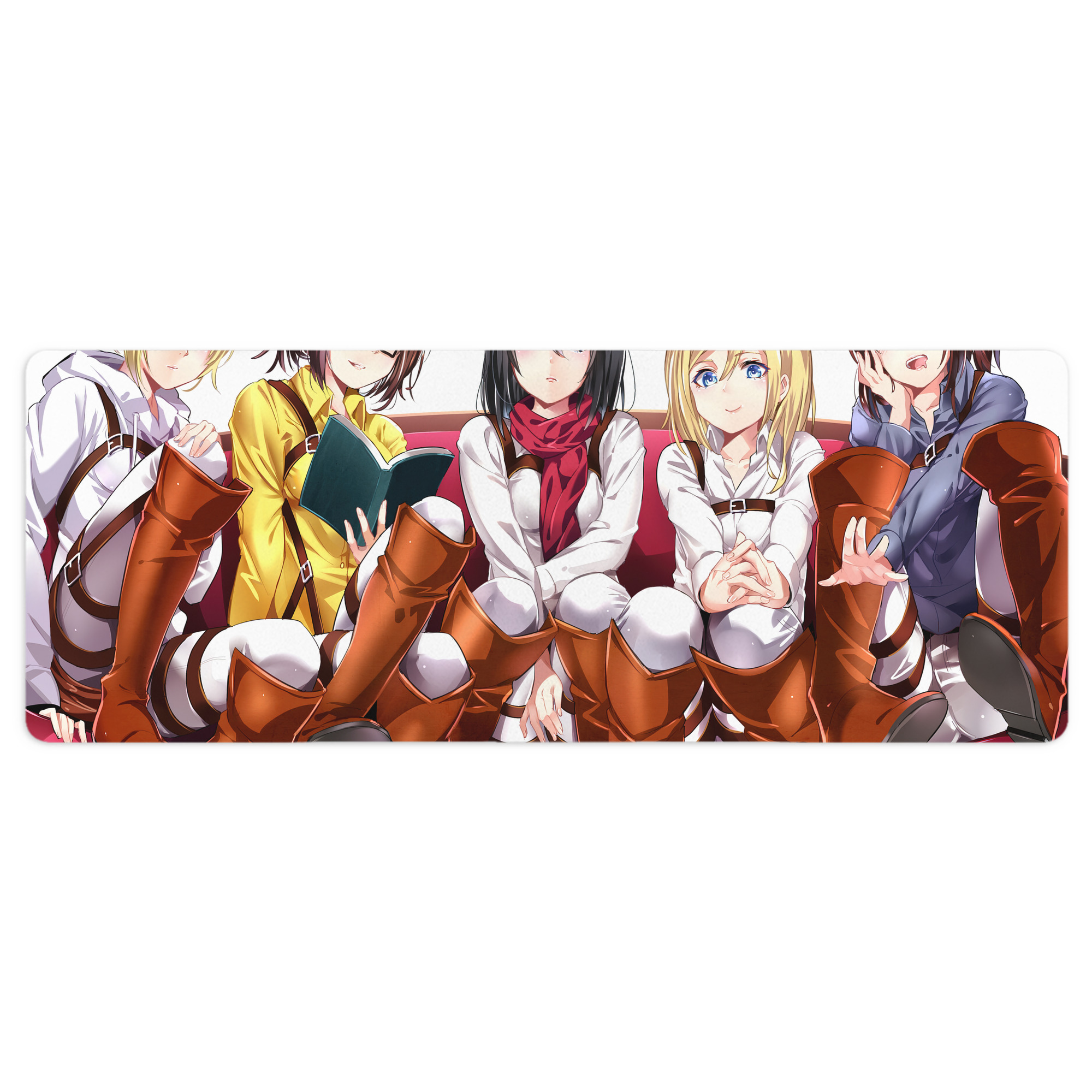 （画像用） 進撃の巨人 Attack on Titan ステッチ加工 大判デスクマット／滑り止めマウスパッド