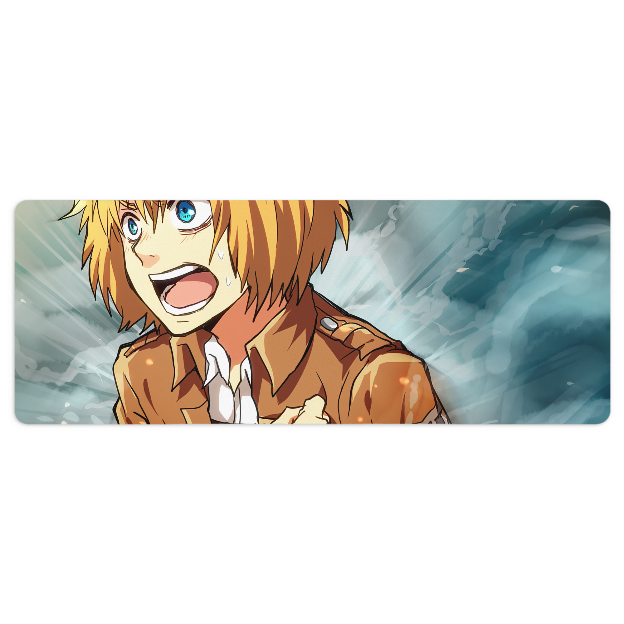 （画像用） 進撃の巨人 Attack on Titan ステッチ加工 大判デスクマット／滑り止めマウスパッド