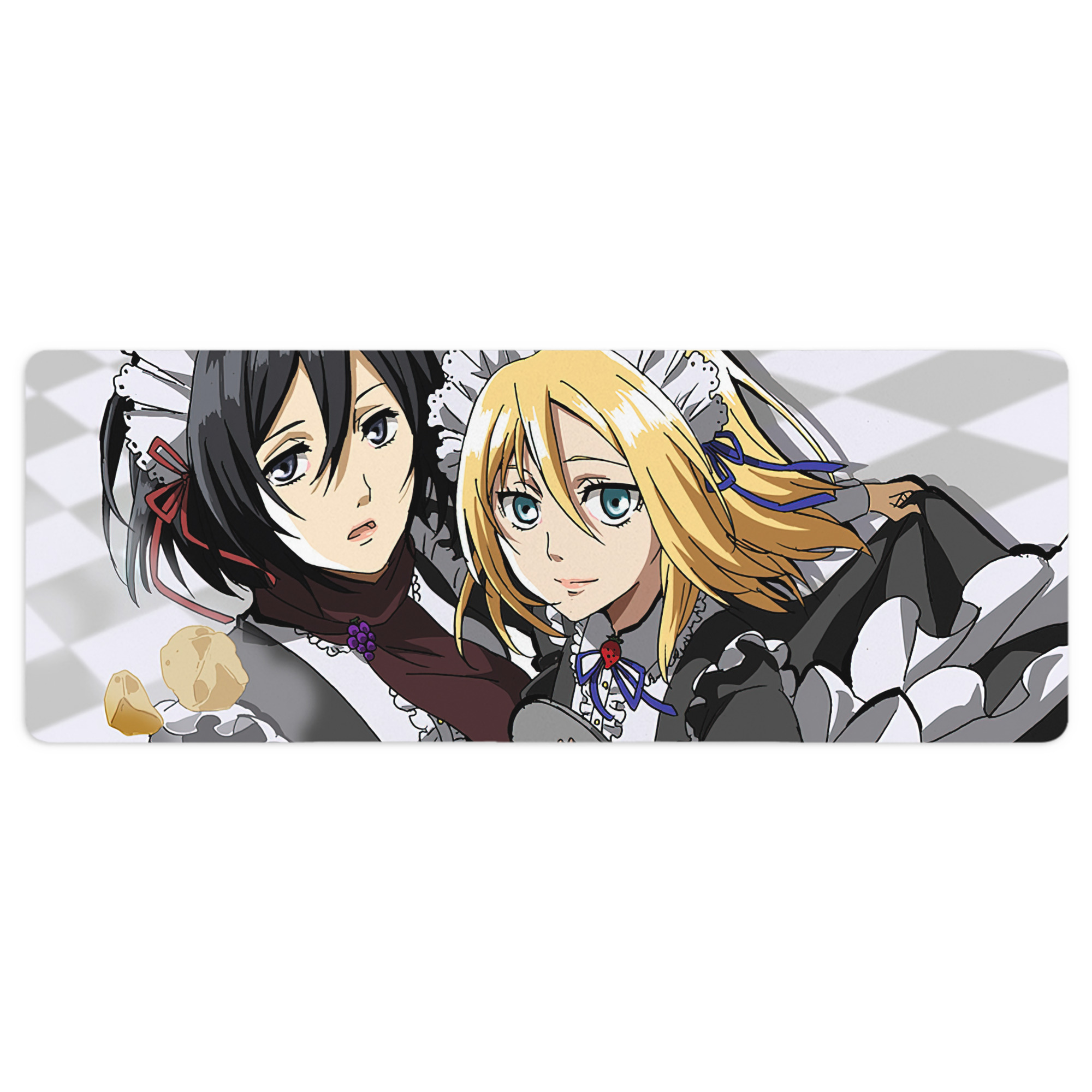 （画像用） 進撃の巨人 Attack on Titan ステッチ加工 大判デスクマット／滑り止めマウスパッド