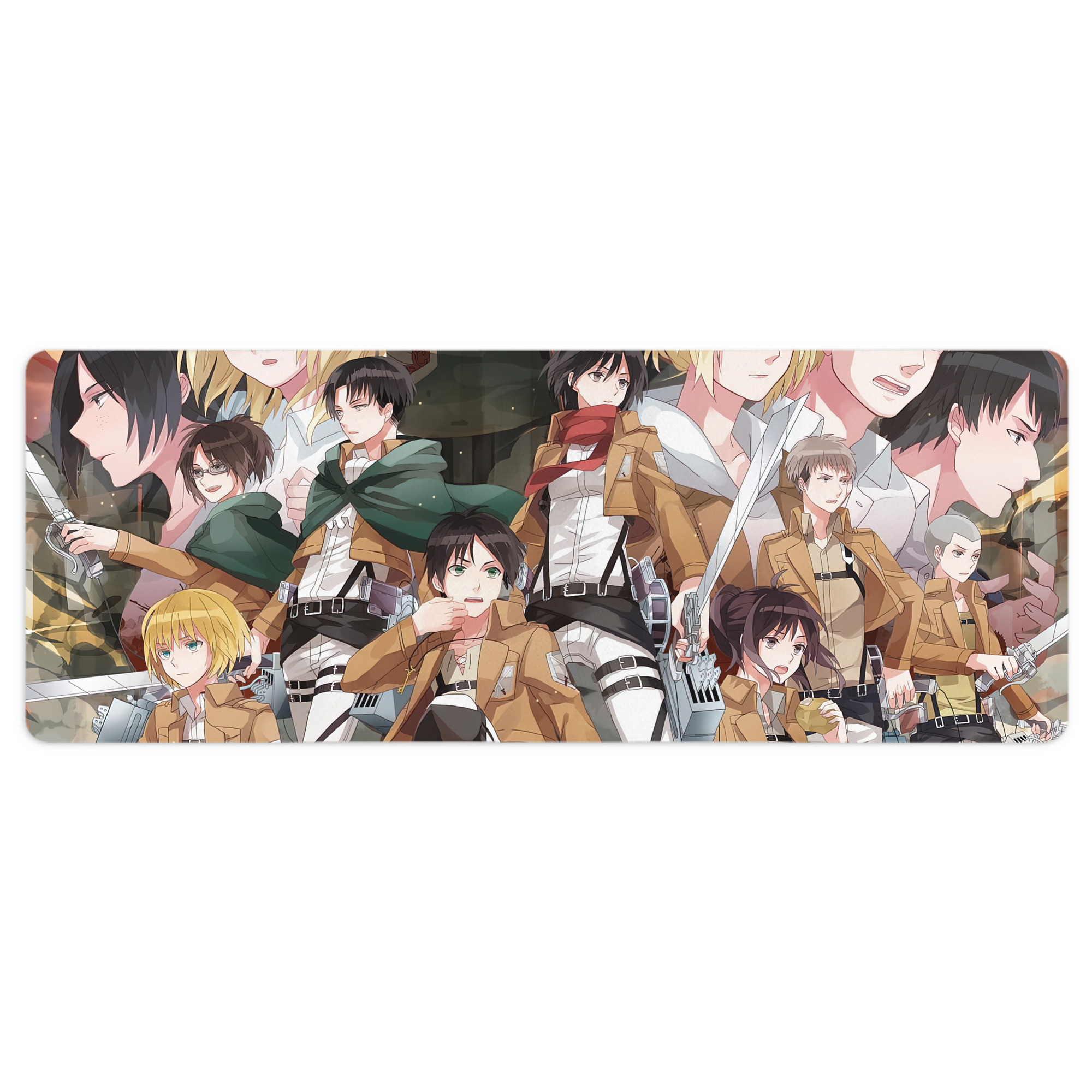 （画像用） 進撃の巨人 Attack on Titan ステッチ加工 大判デスクマット／滑り止めマウスパッド