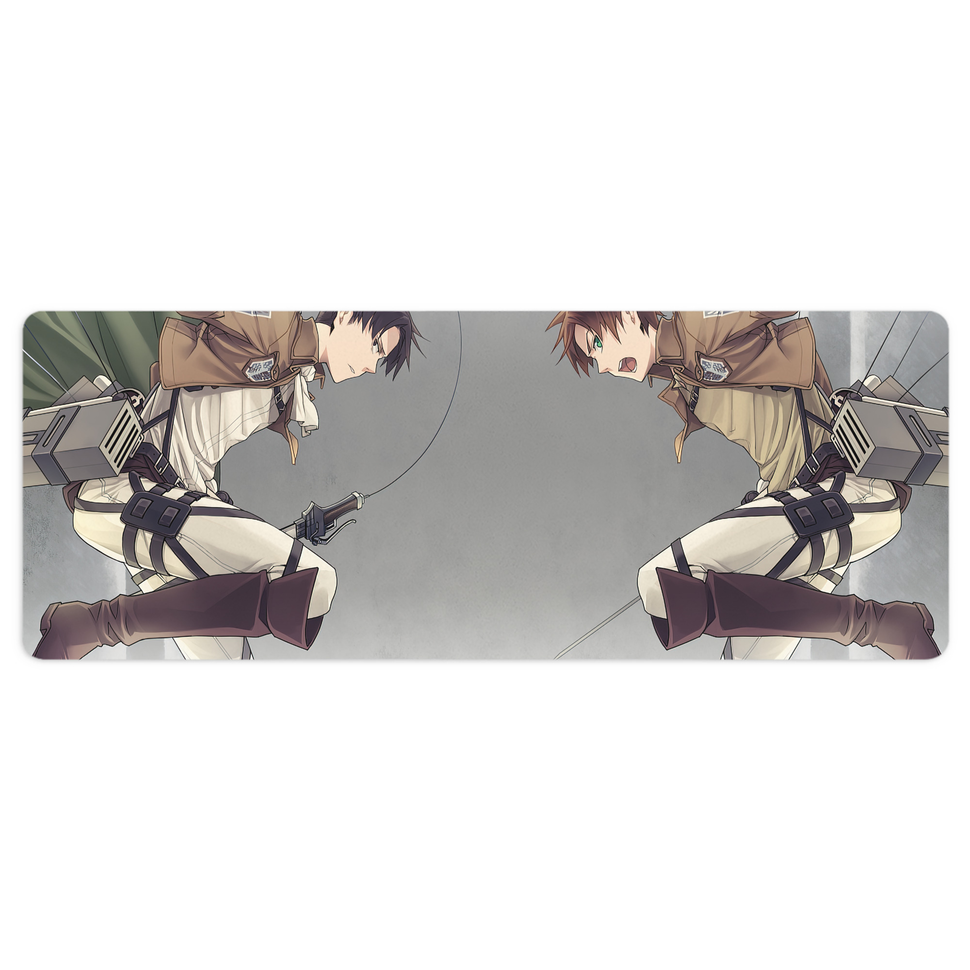 （画像用） 進撃の巨人 Attack on Titan ステッチ加工 大判デスクマット／滑り止めマウスパッド