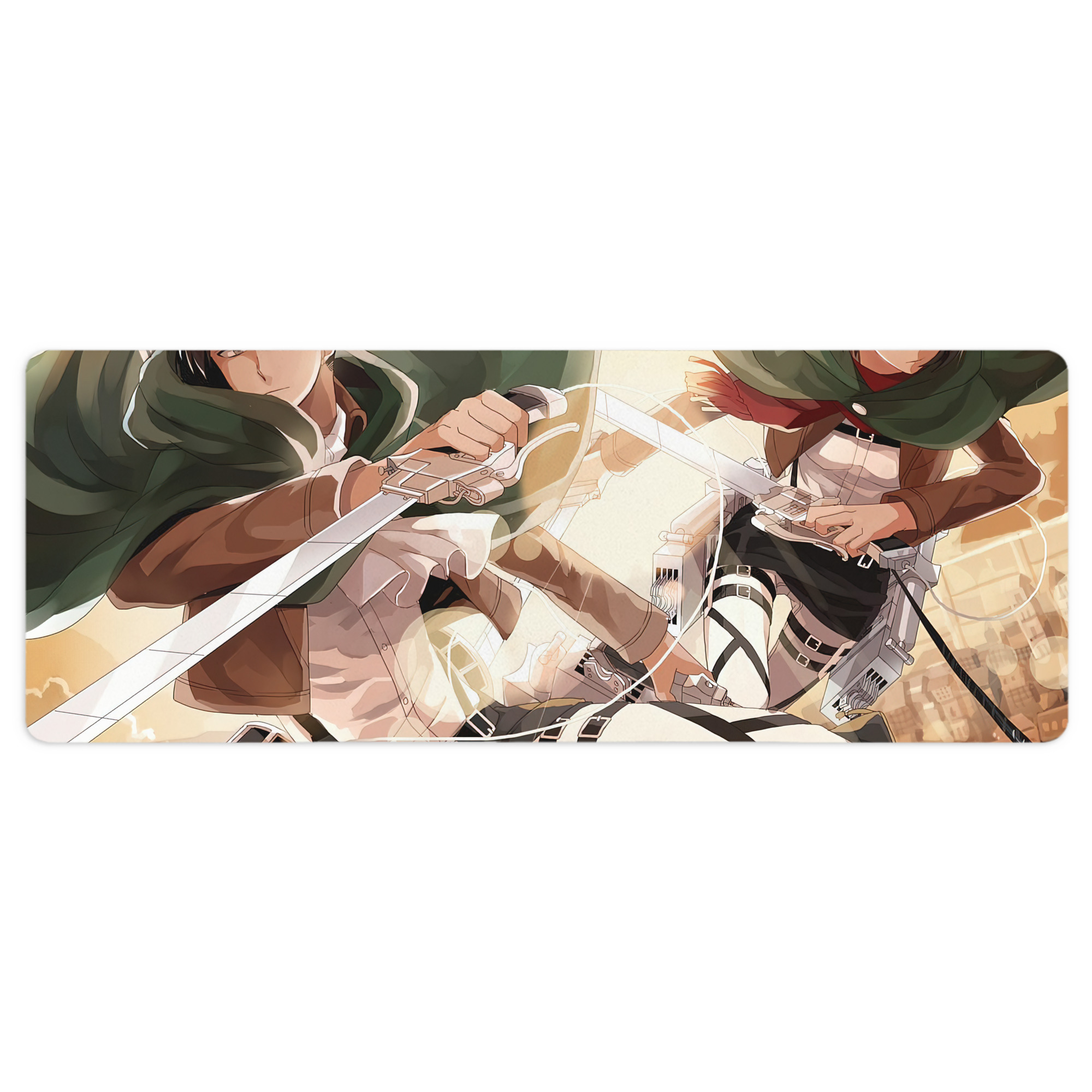 （画像用） 進撃の巨人 Attack on Titan ステッチ加工 大判デスクマット／滑り止めマウスパッド