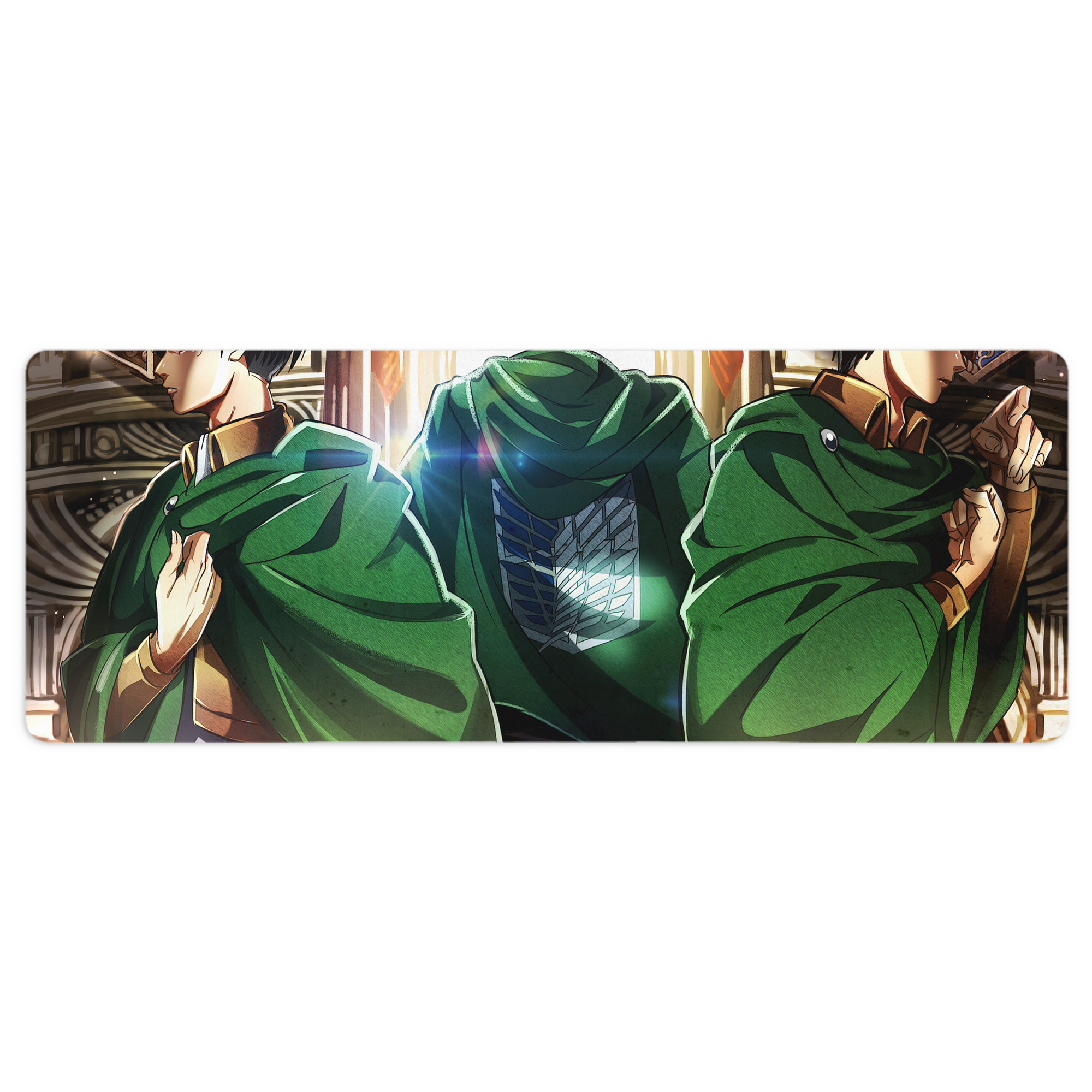 （画像用） 進撃の巨人 Attack on Titan ステッチ加工 大判デスクマット／滑り止めマウスパッド